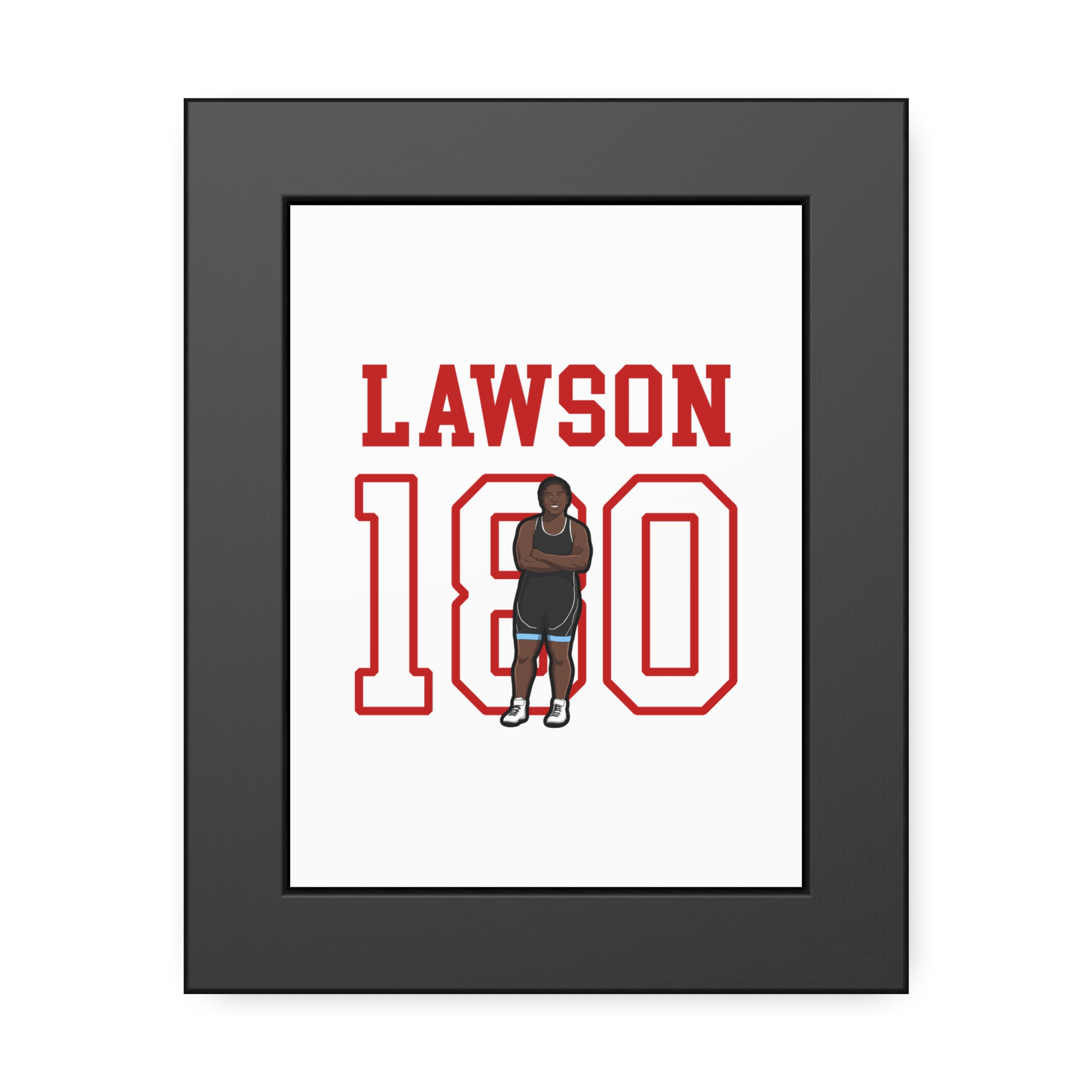 Framed Poster — character_shirsey in Black