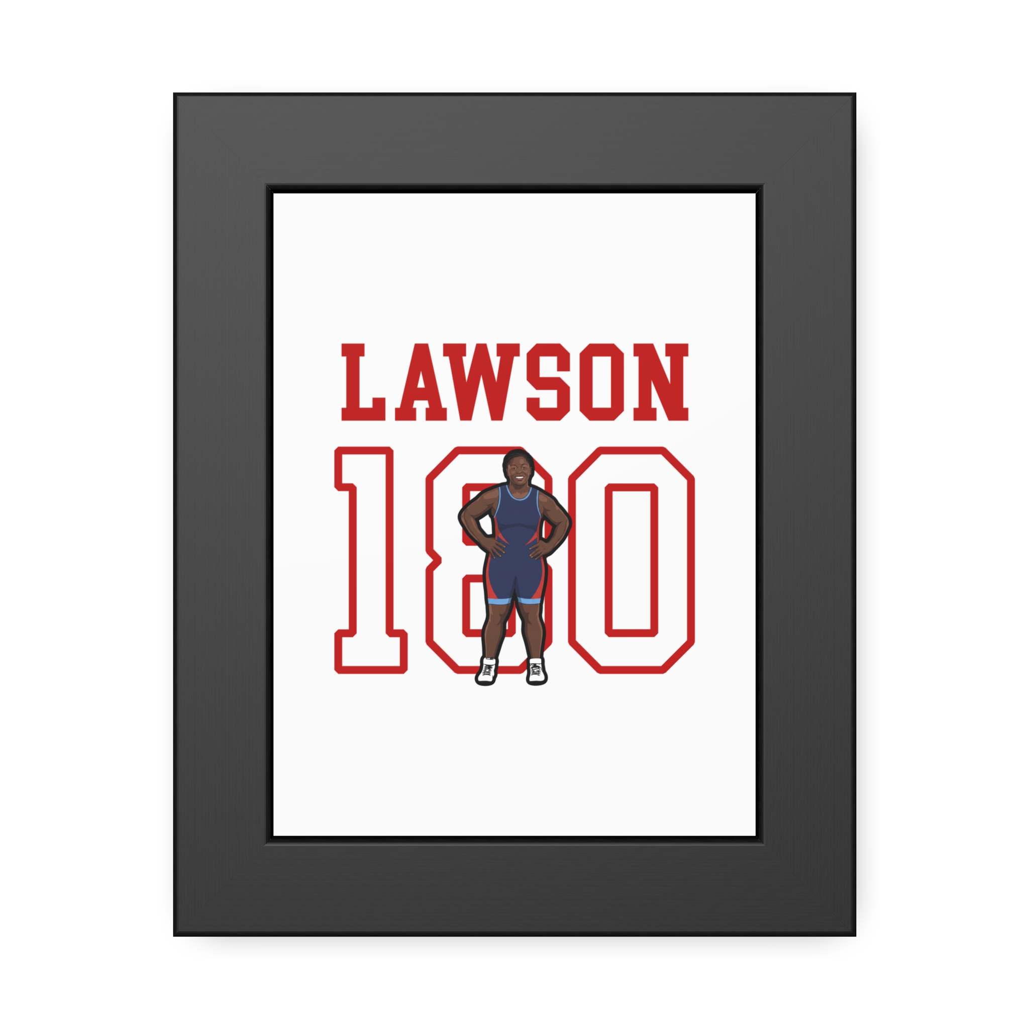 Framed Poster — character_shirsey in Black