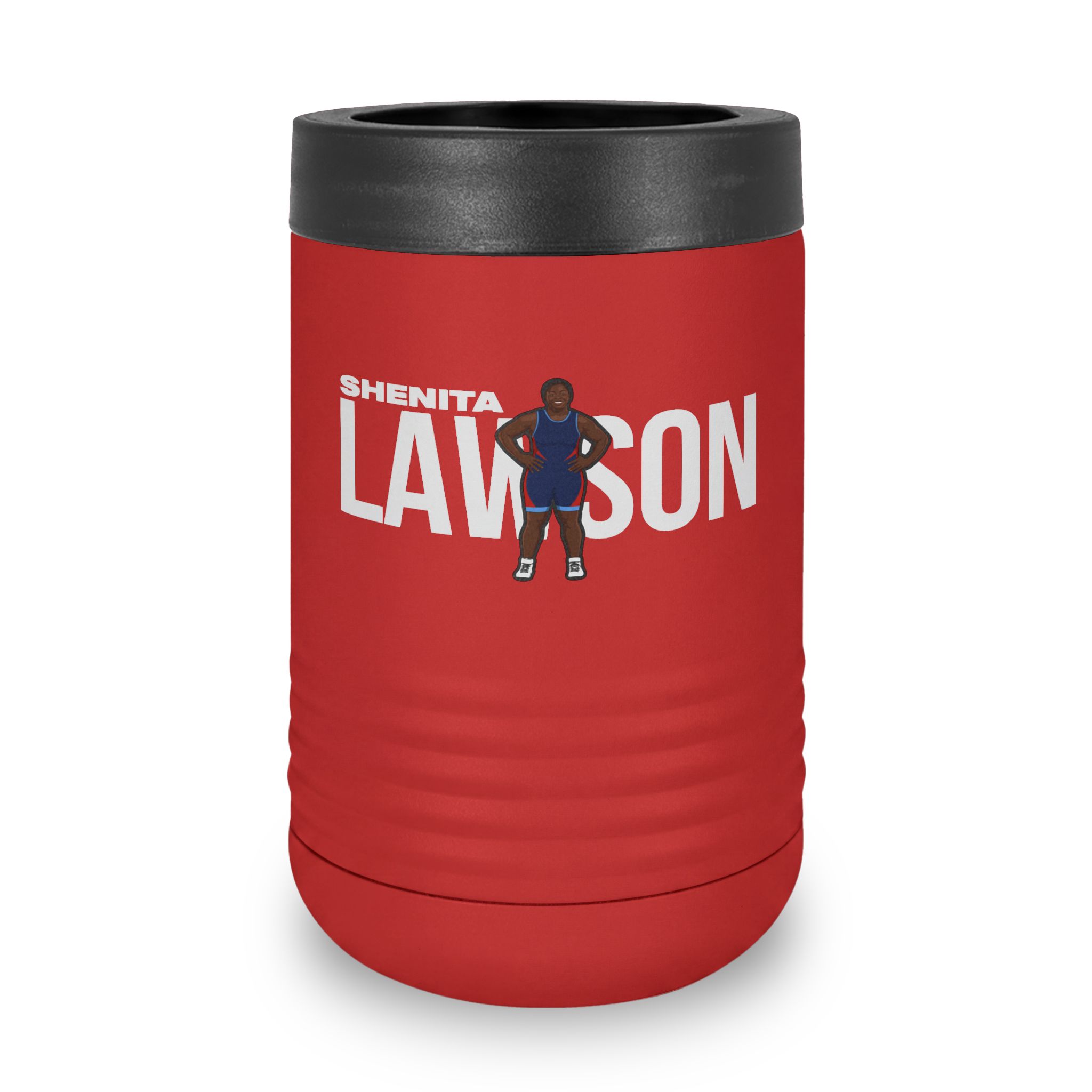 Stainless Can Cooler — character_player_name in Red