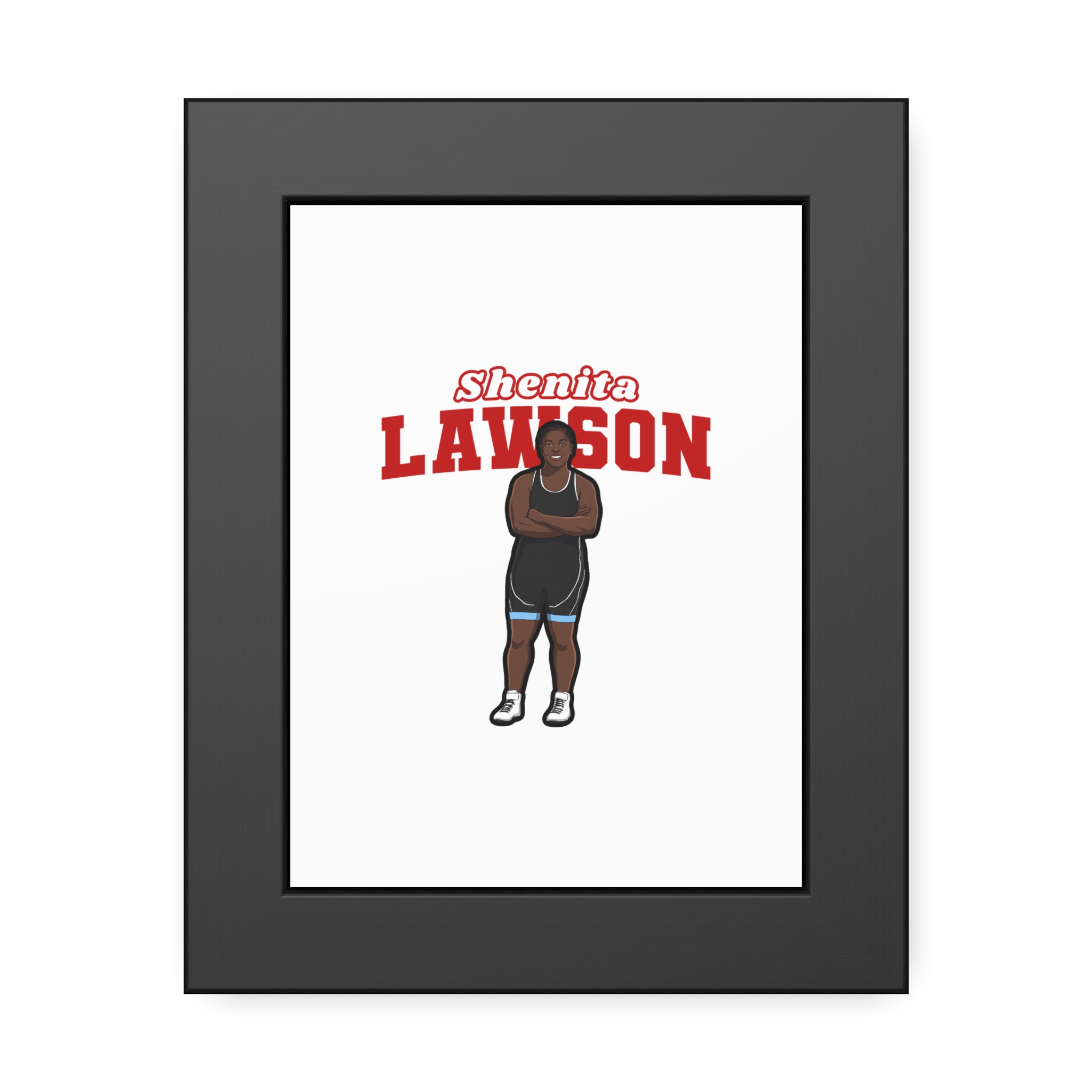 Framed Poster — character_name_arch in Black