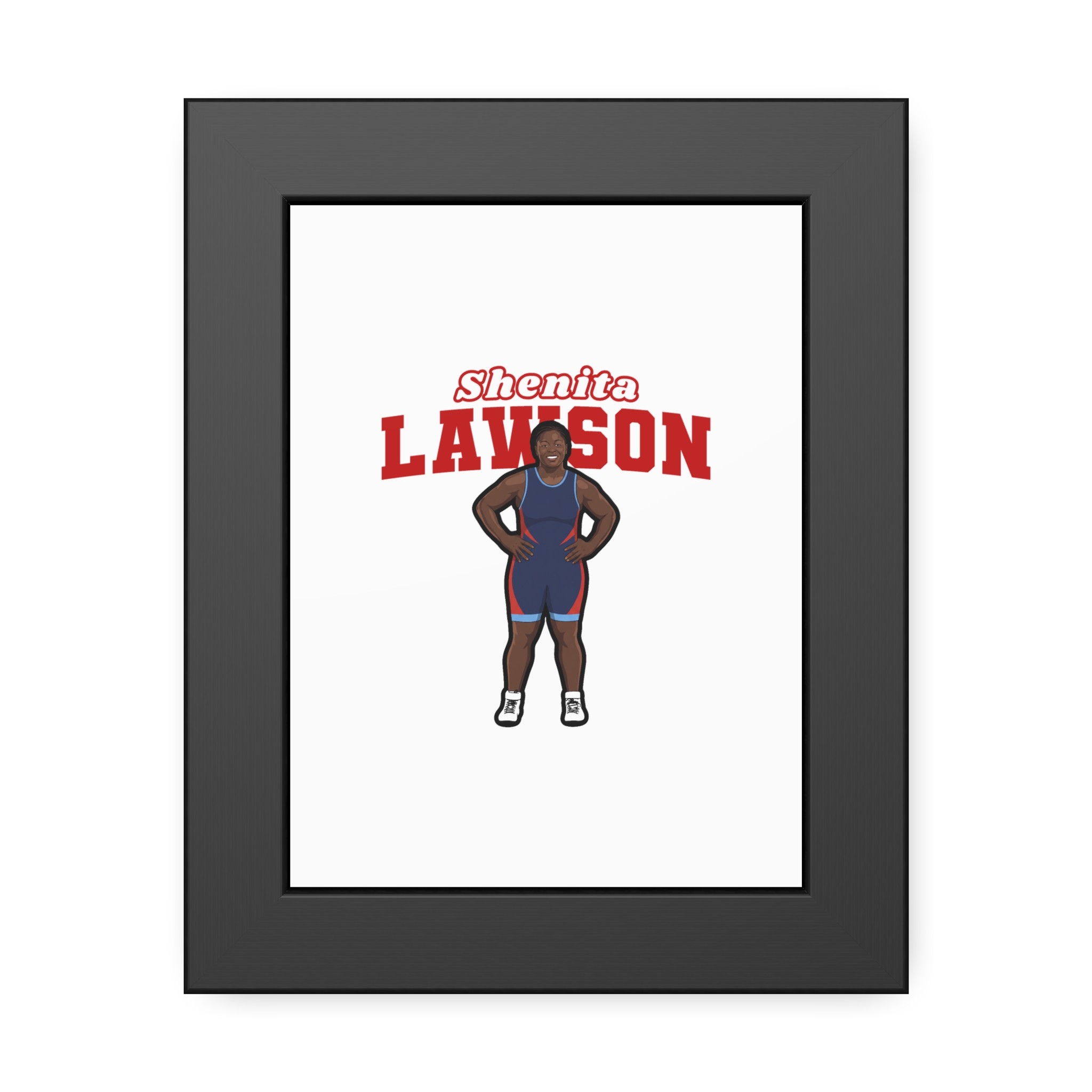 Framed Poster — character_name_arch in Black