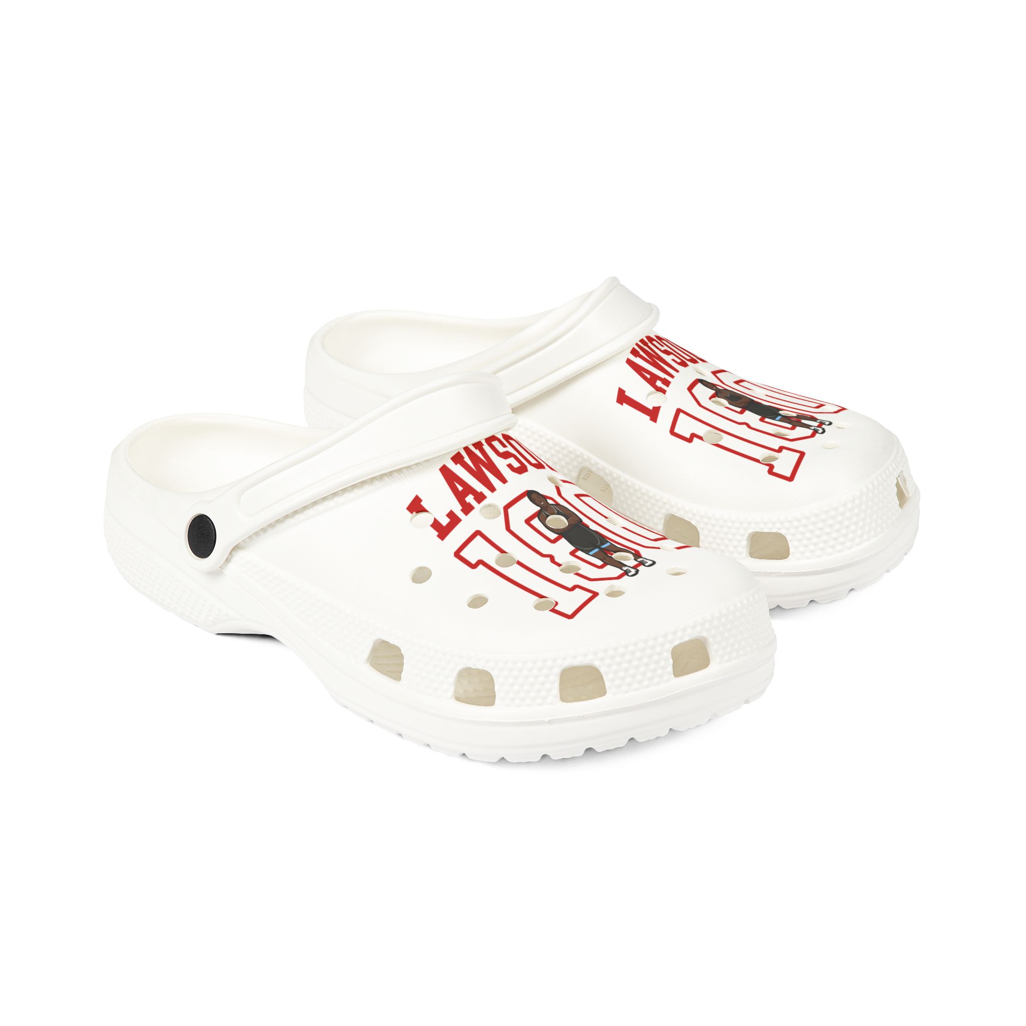 Rubber Clogs — character_shirsey in White