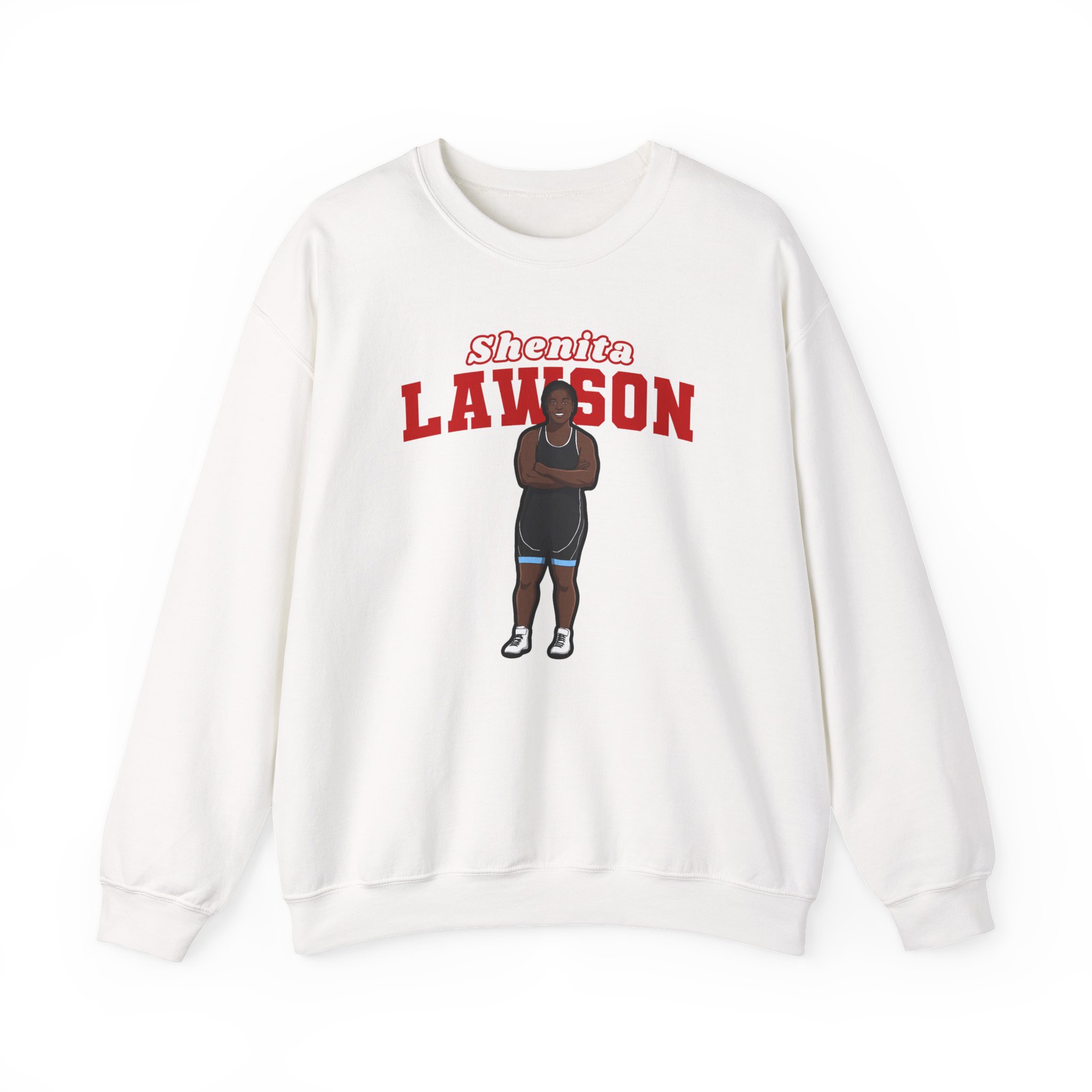 Crewneck Sweatshirt — character_name_arch in White
