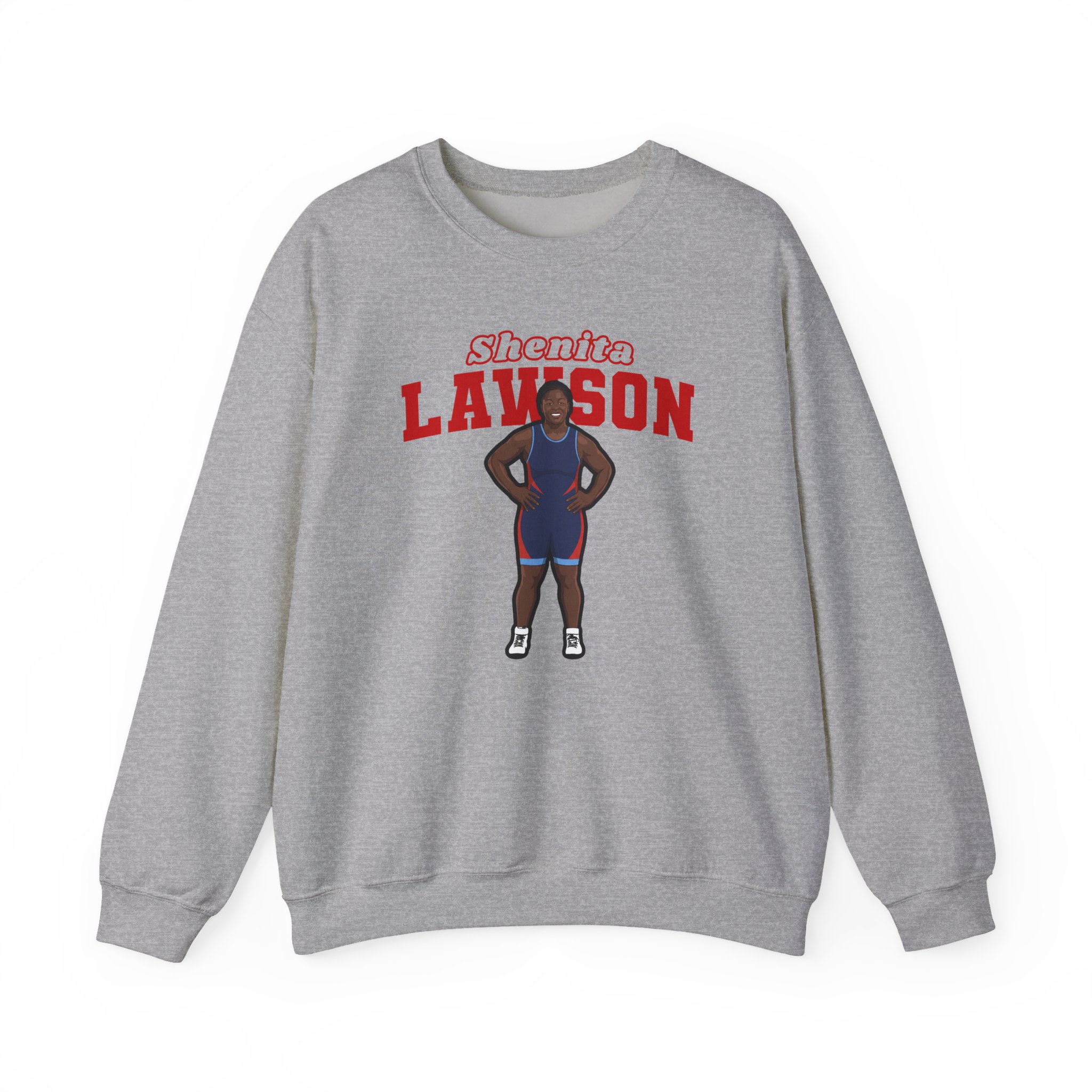Crewneck Sweatshirt — character_name_arch in Grey