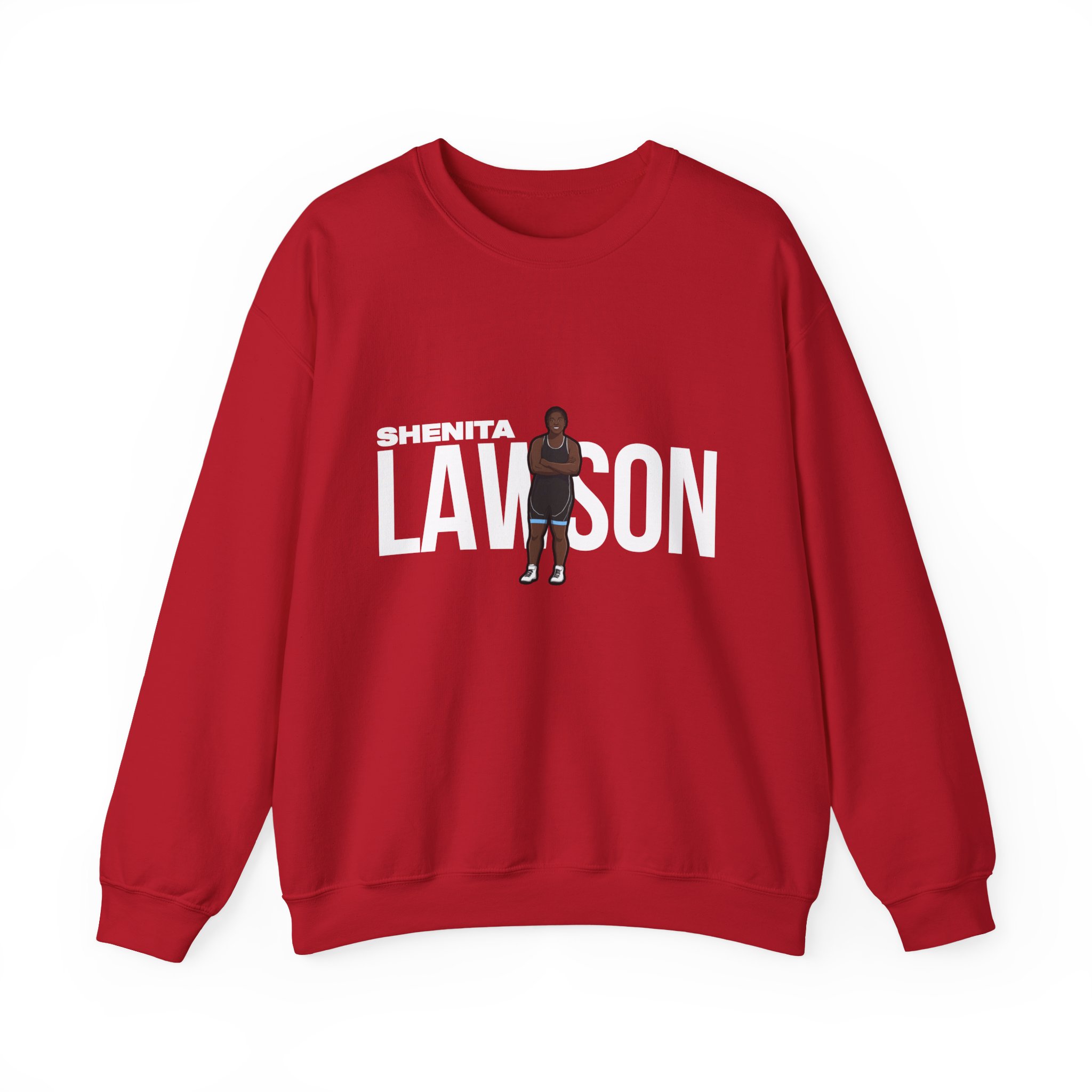Crewneck Sweatshirt — character_player_name in Red