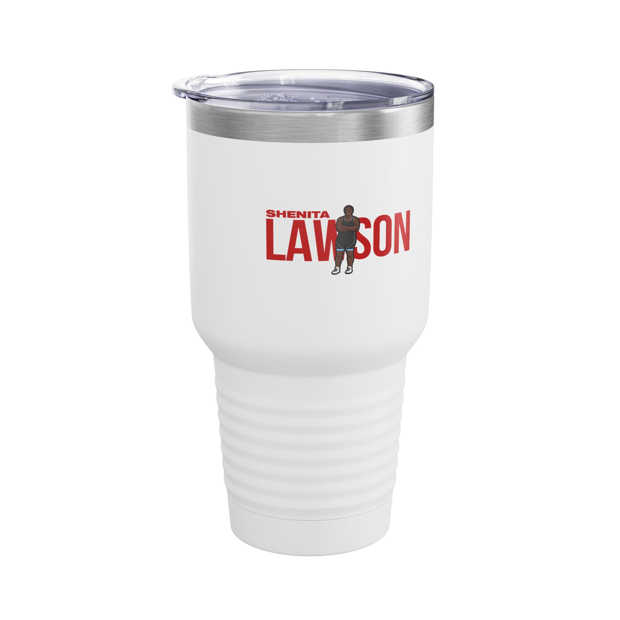 30oz Tumbler — character_player_name in White