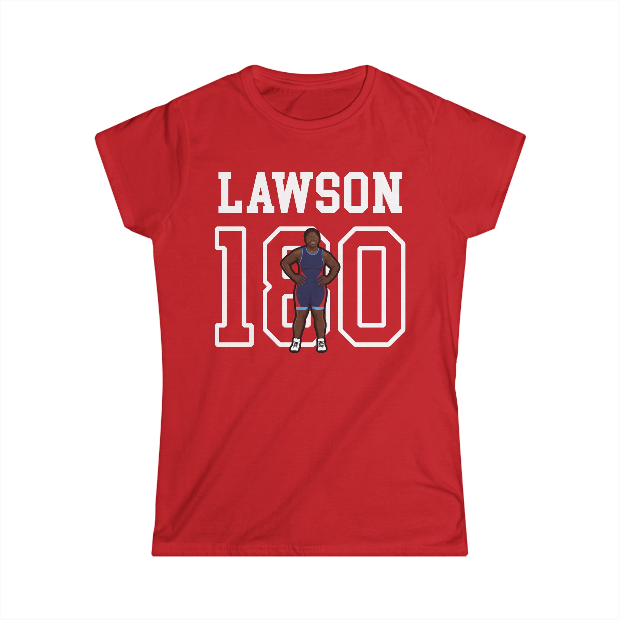 Women's Softstyle Tee — character_shirsey in Red