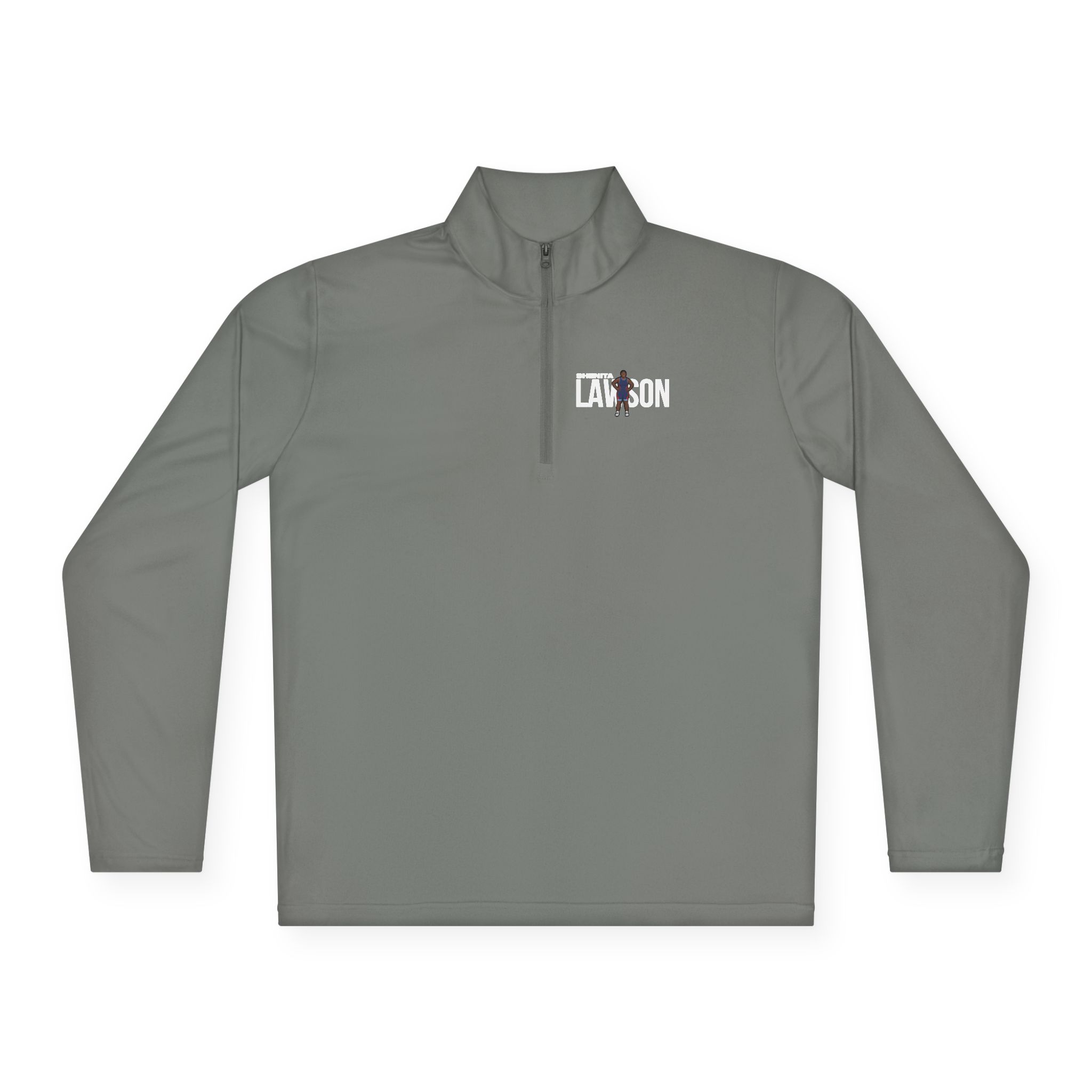 Q-Zip Pullover — character_player_name in Grey