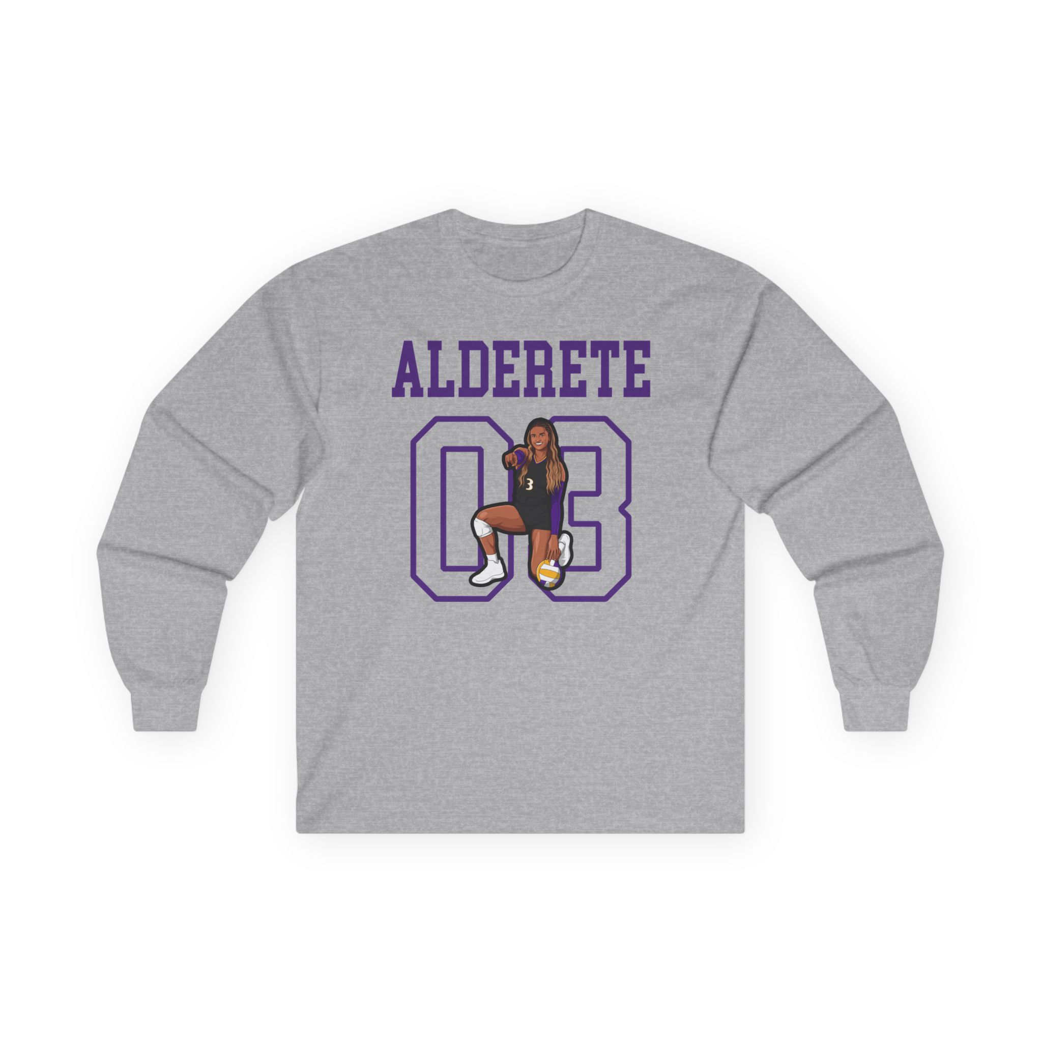 Long Sleeve Tee — character_shirsey in Grey