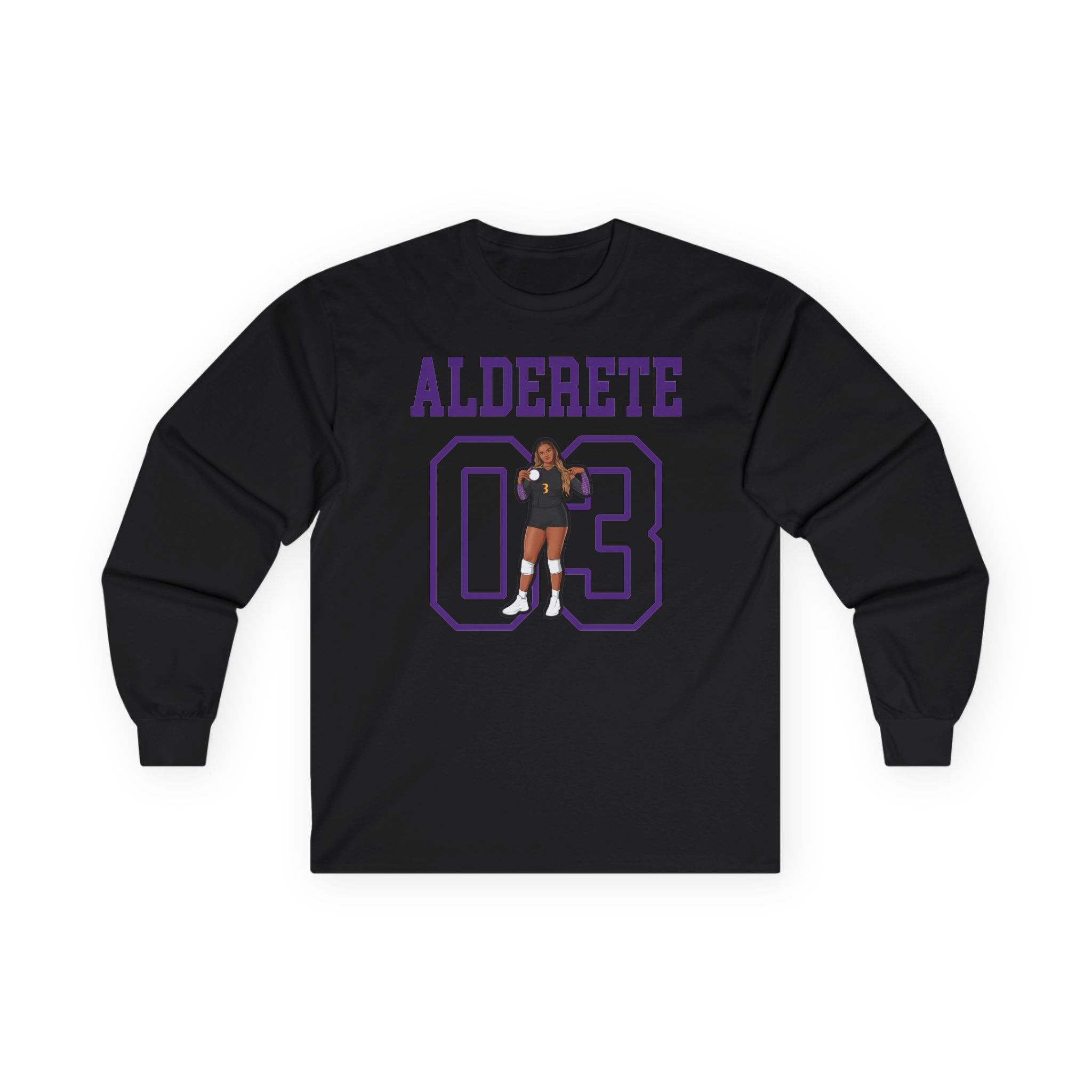Long Sleeve Tee — character_shirsey in Black