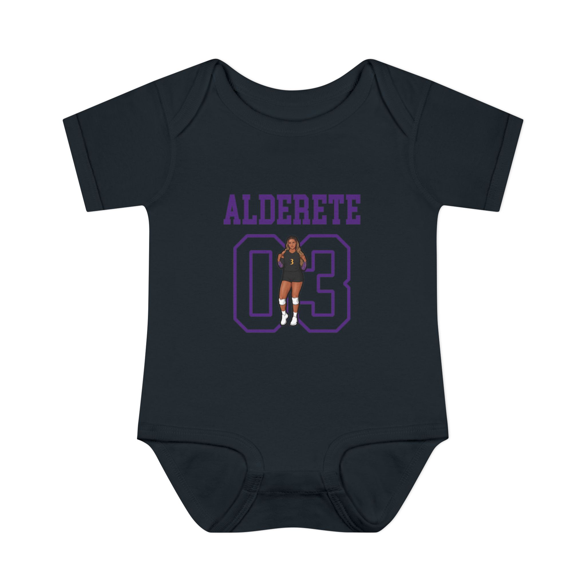 Baby Onesie — character_shirsey in Black