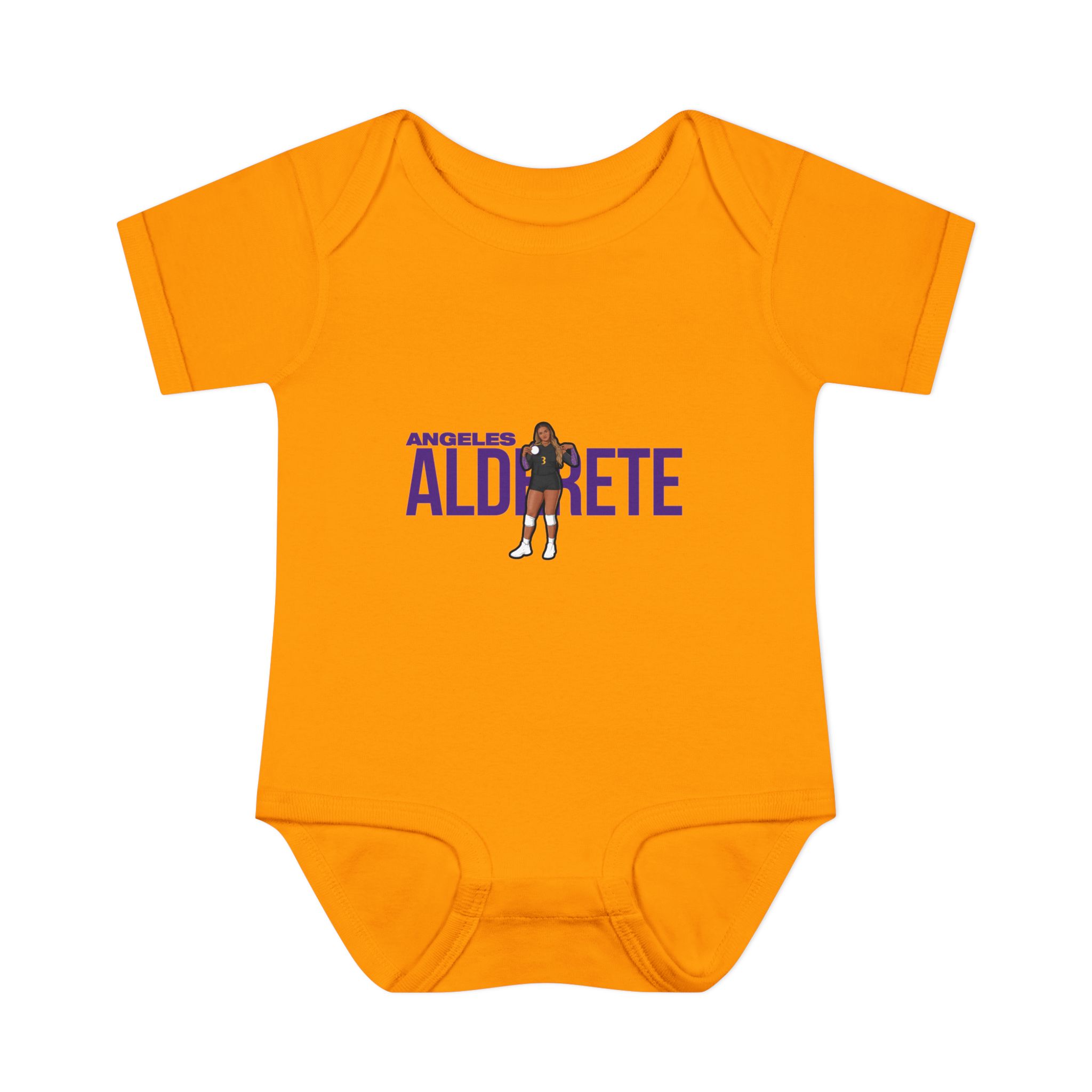 Baby Onesie — character_player_name in Gold