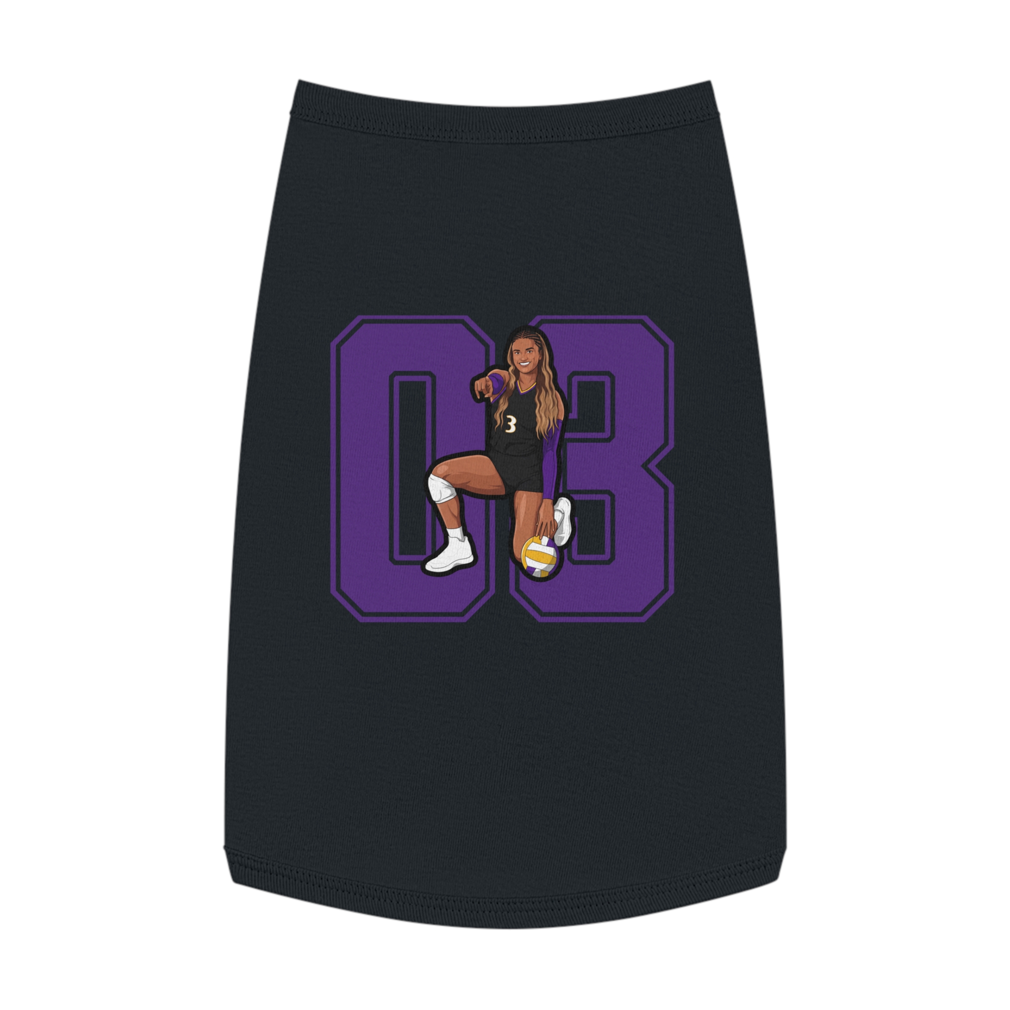 Pet Tank Top — character_number in White