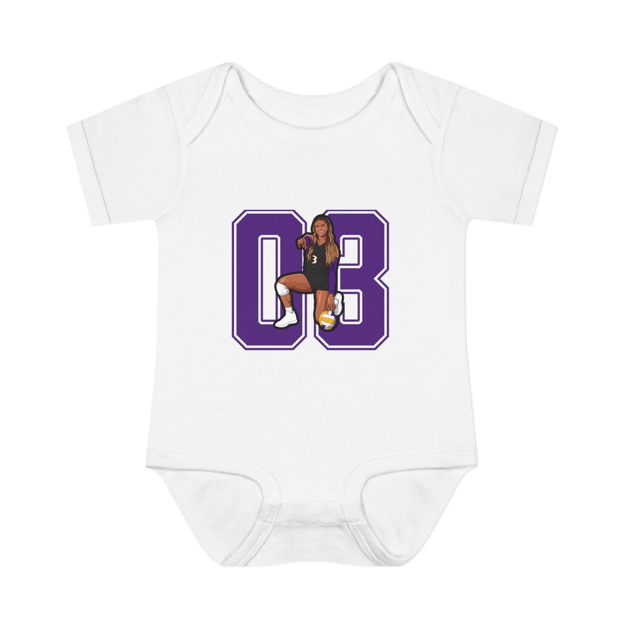 Baby Onesie — character_number in White
