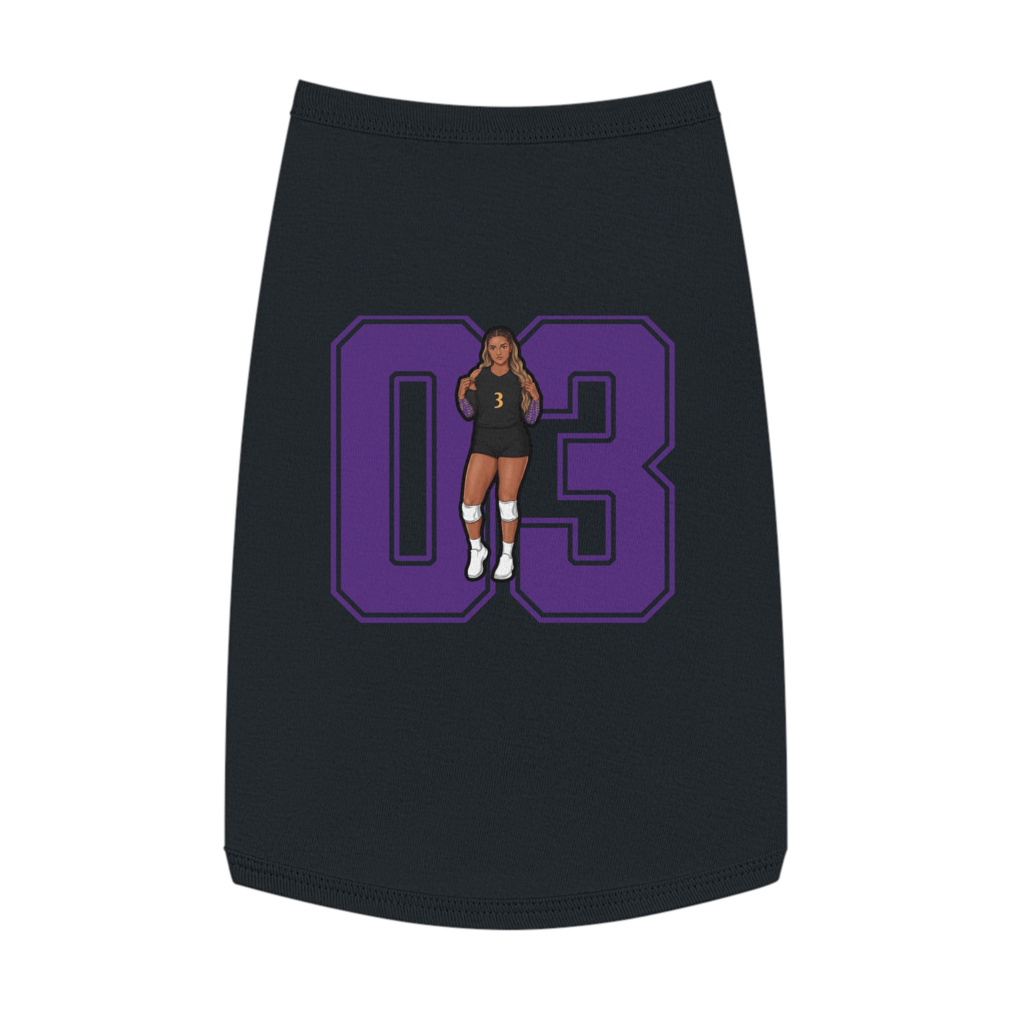 Pet Tank Top — character_number in White