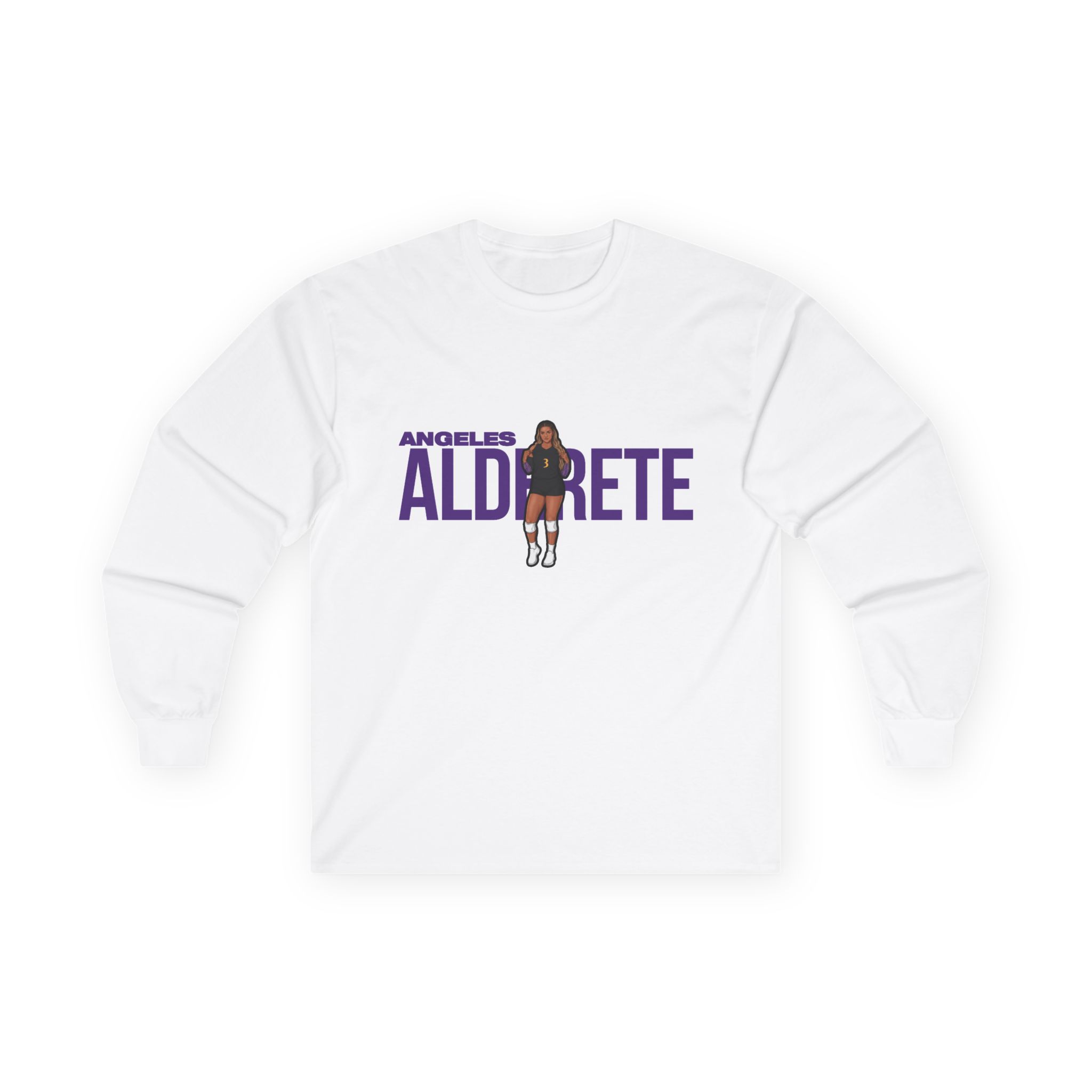 Long Sleeve Tee — character_player_name in White
