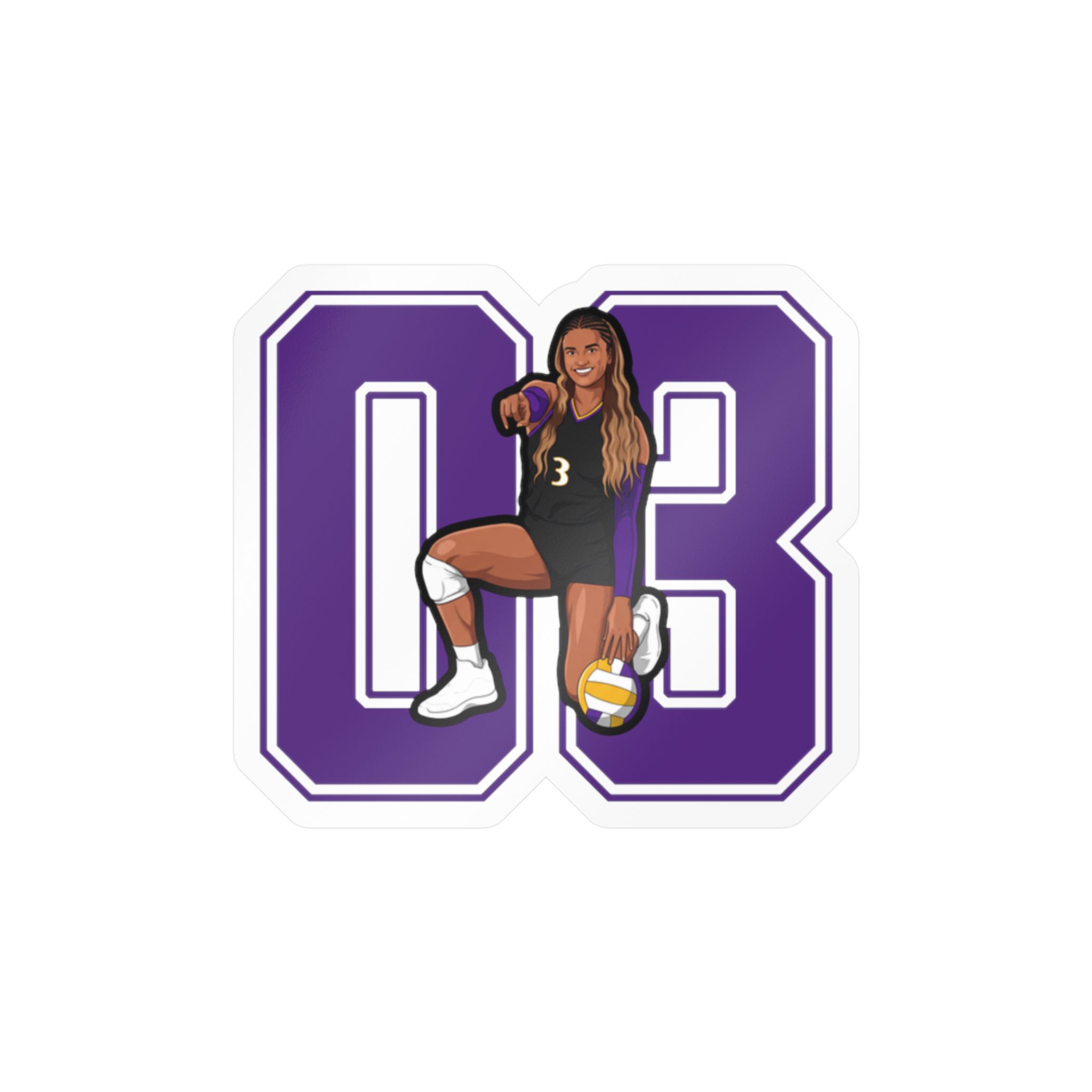 Vinyl Sticker — character_number in Classic