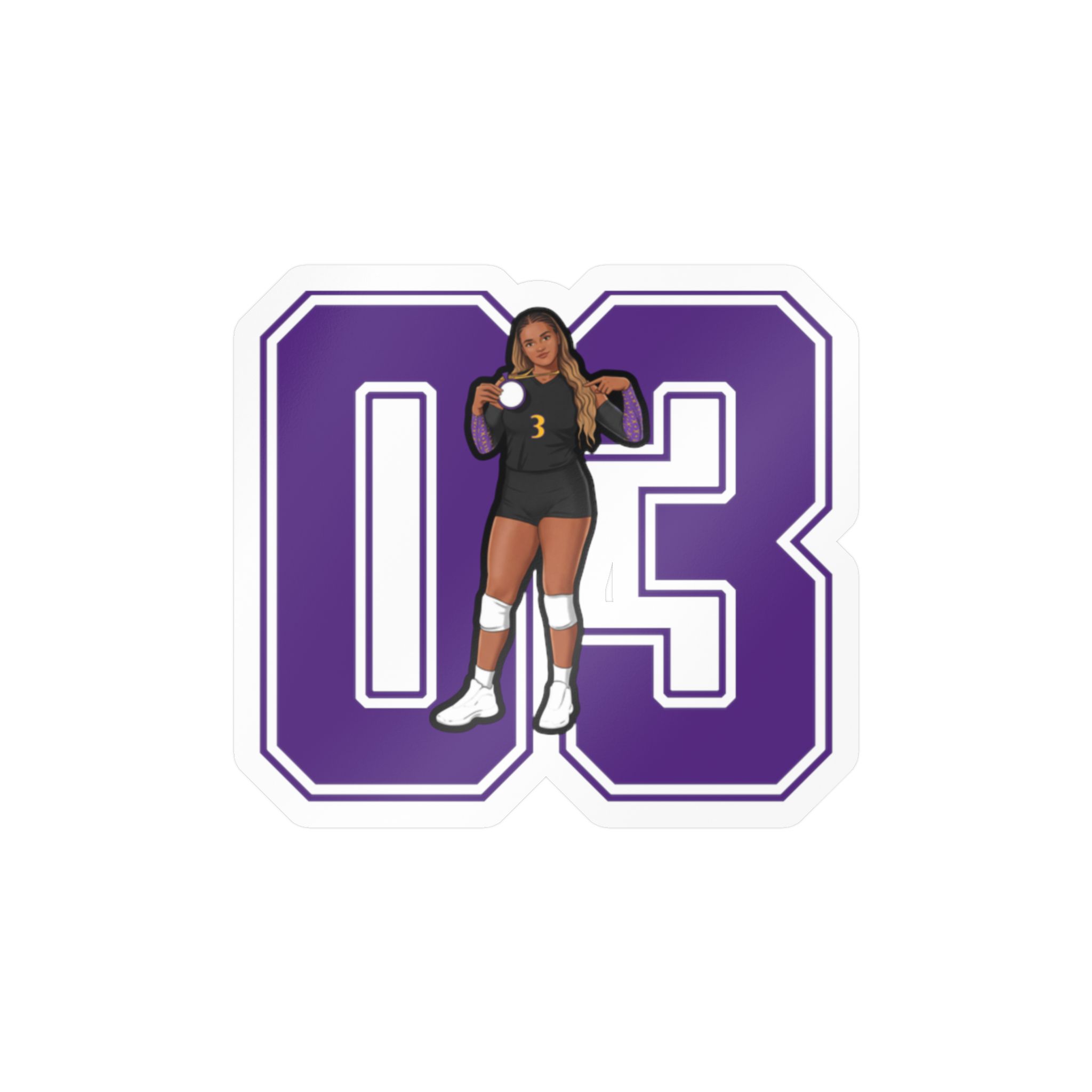 Vinyl Sticker — character_number in Classic