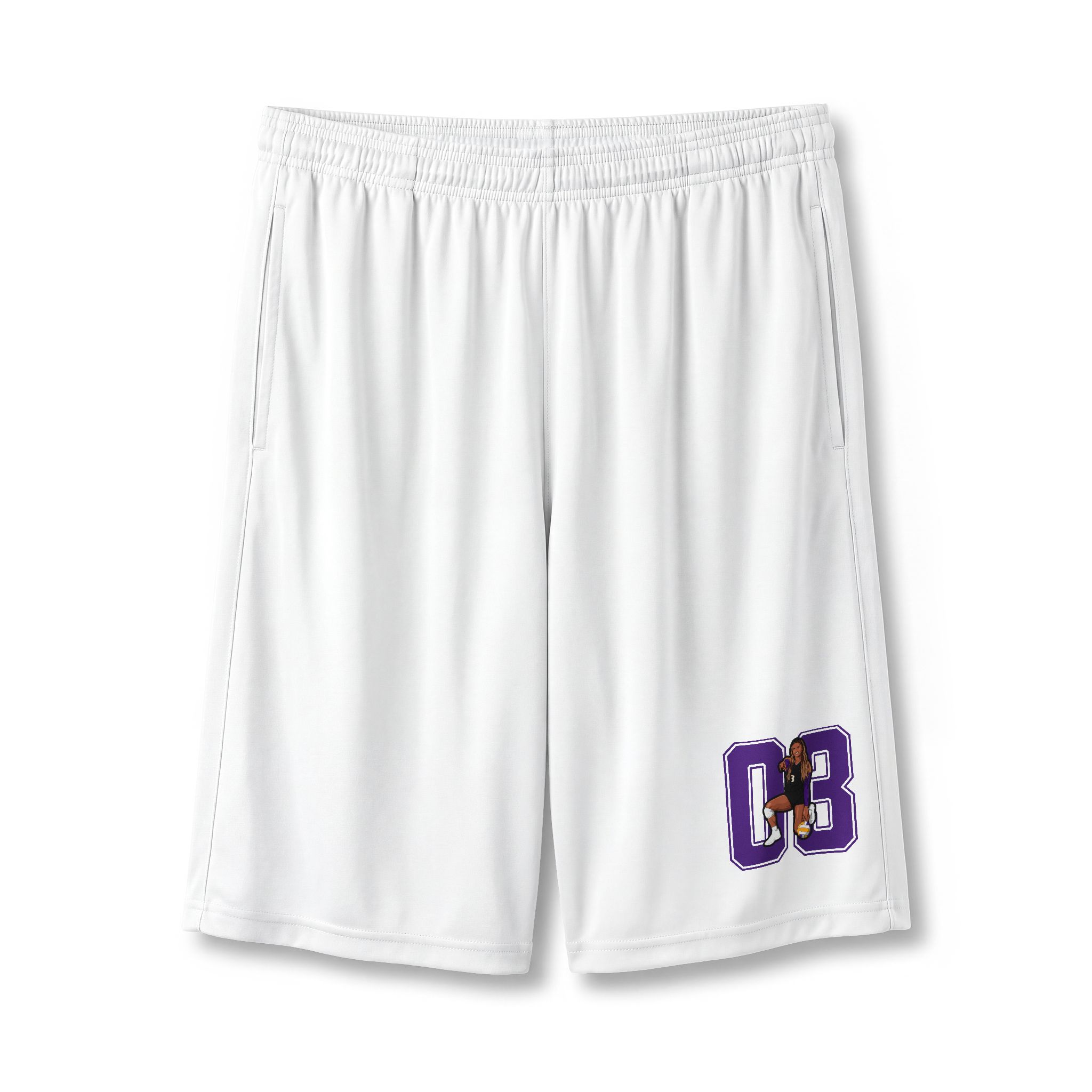 Shorts — character_number in White