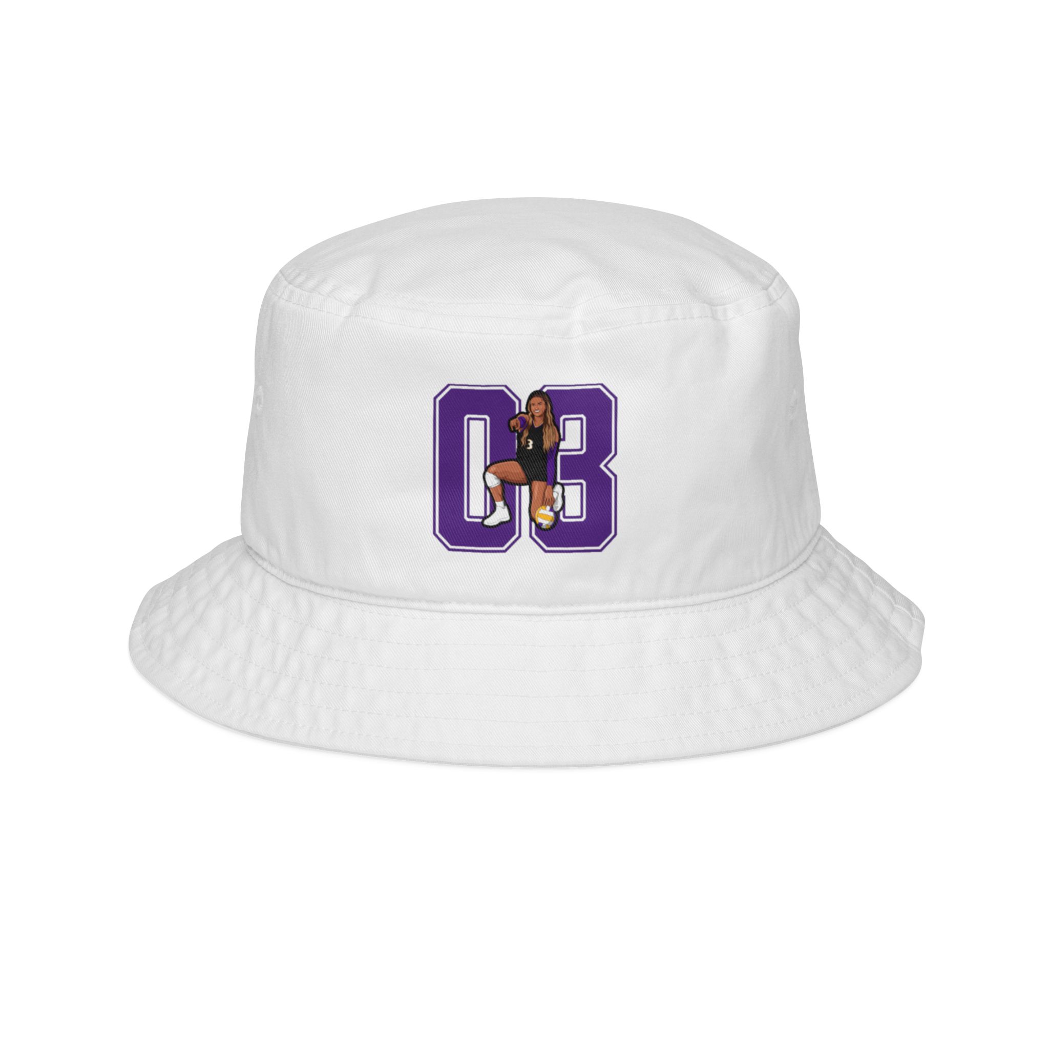 Bucket Hat — character_number in White