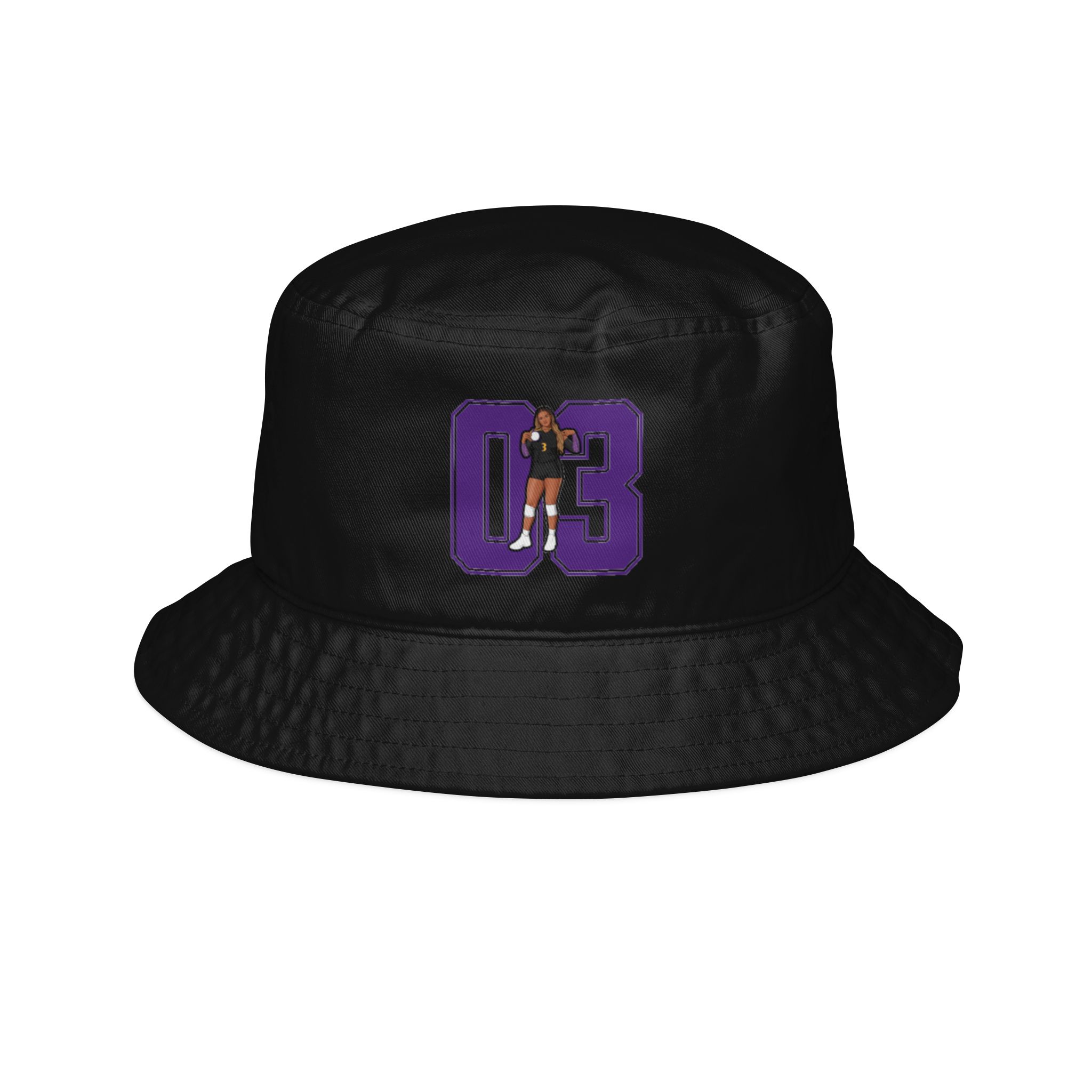 Bucket Hat — character_number in Black