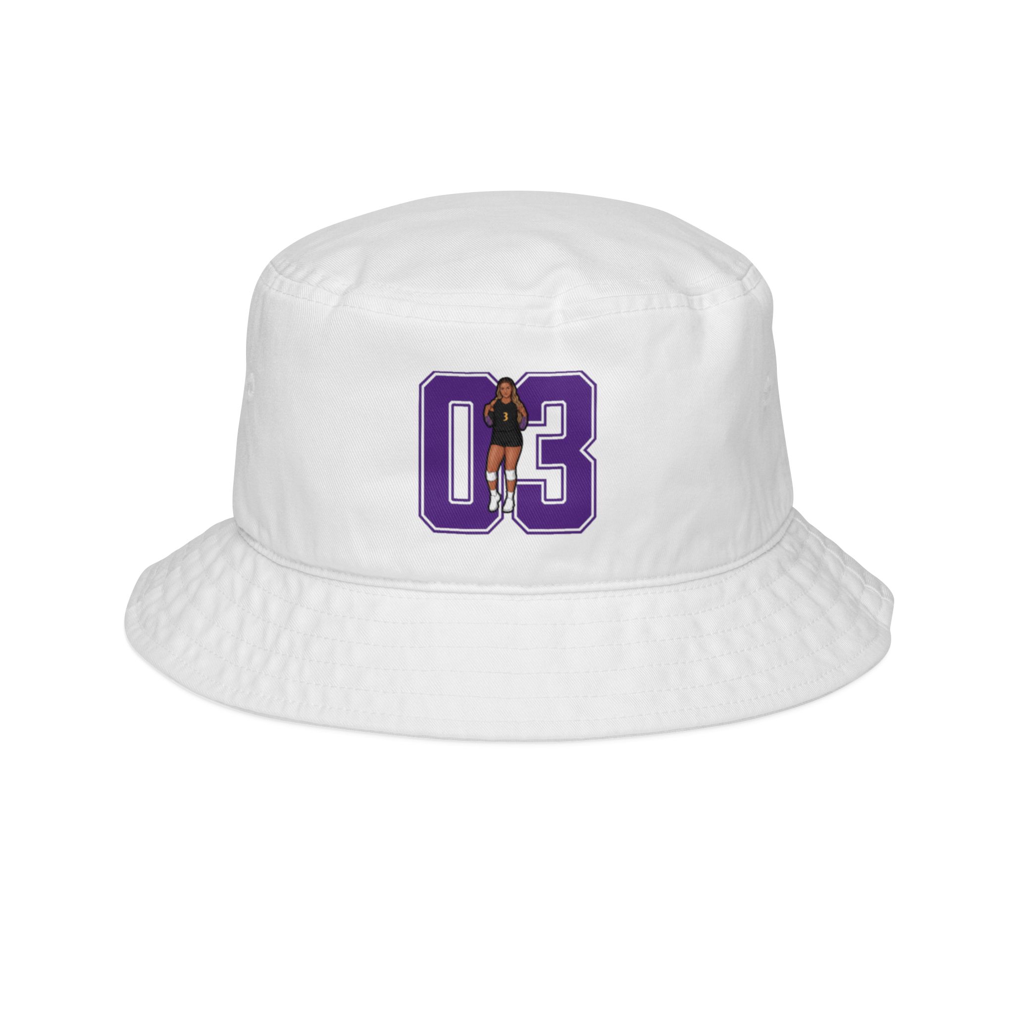 Bucket Hat — character_number in White