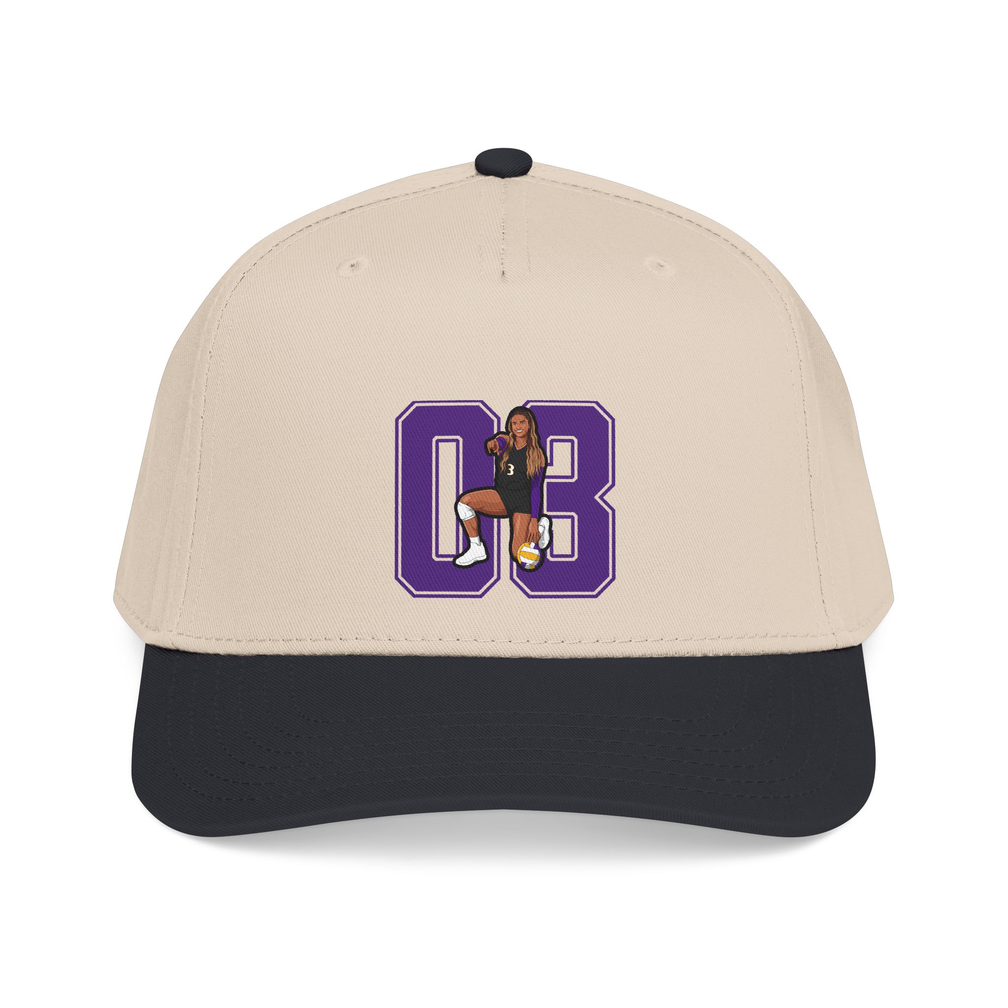 Baseball Cap — character_number in Black / Natural