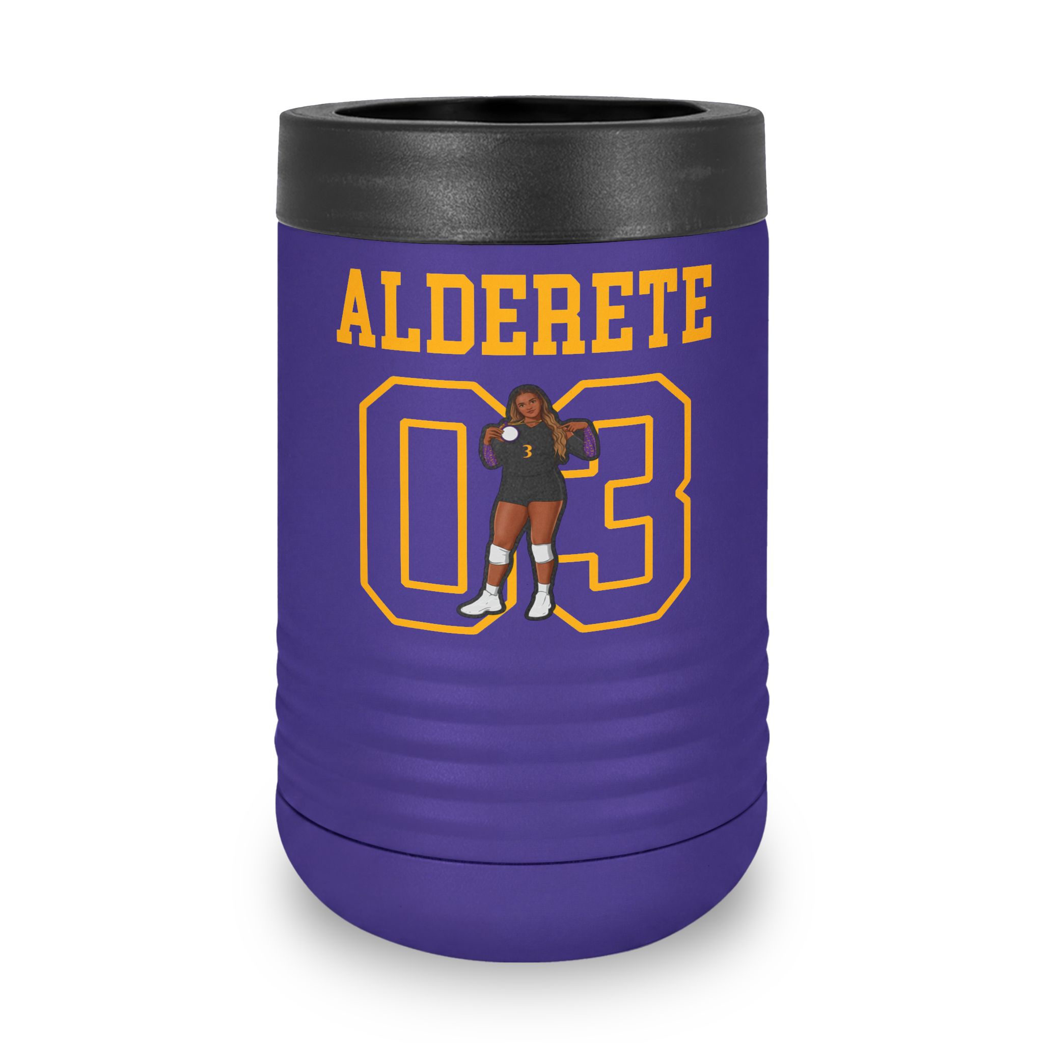 Stainless Can Cooler — character_shirsey in Purple
