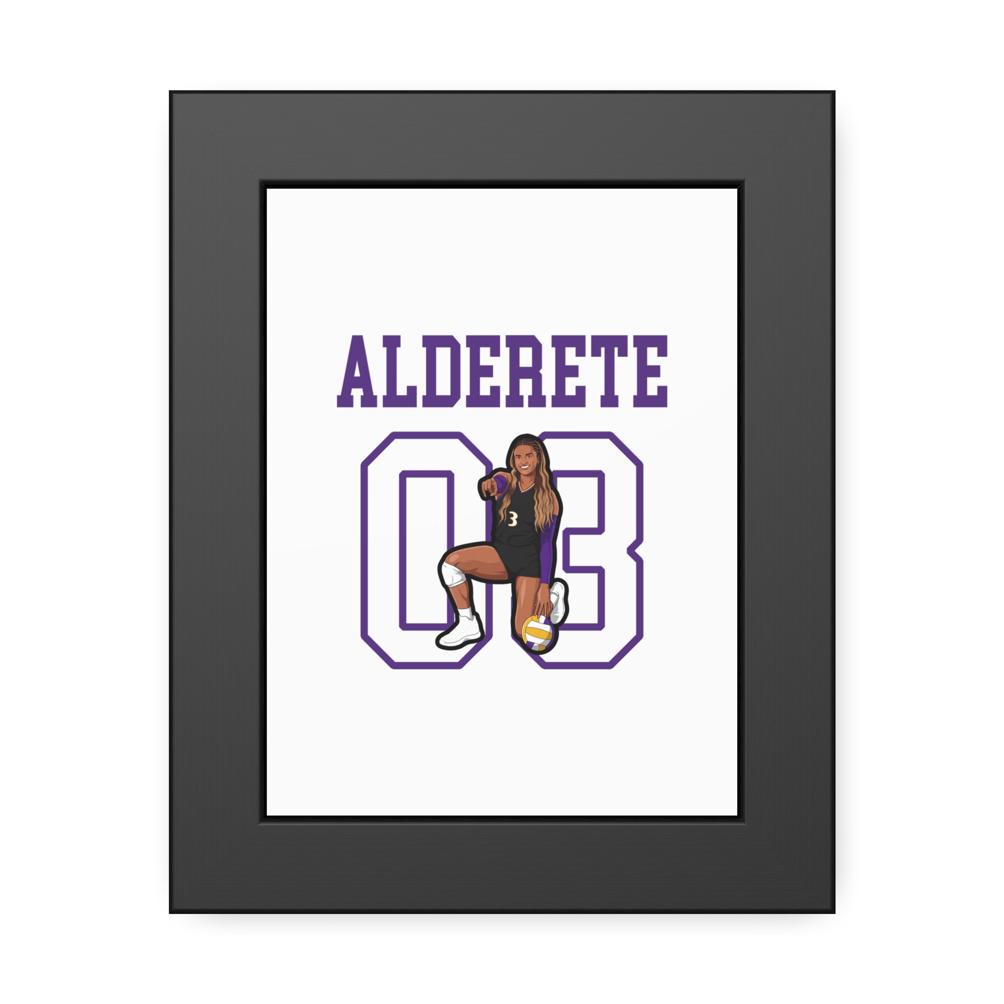 Framed Poster — character_shirsey in Black