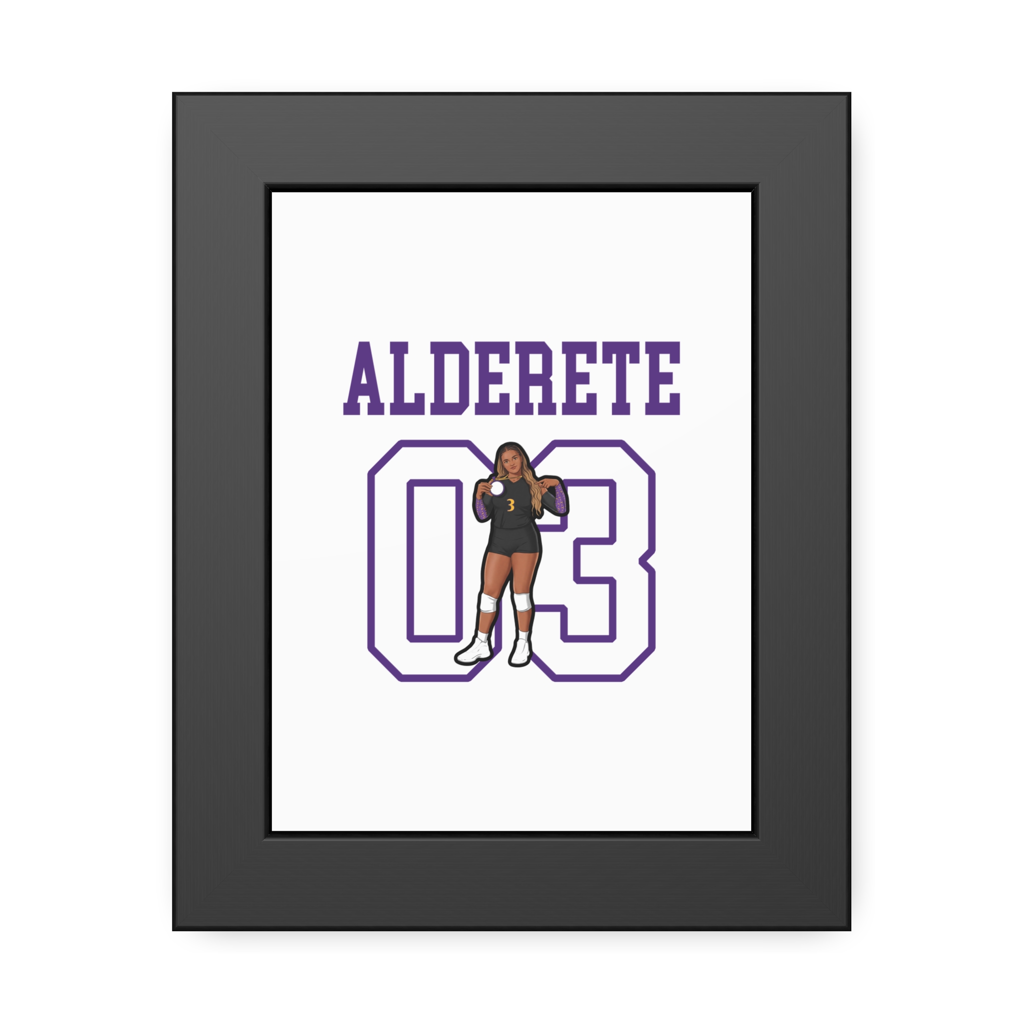 Framed Poster — character_shirsey in Black