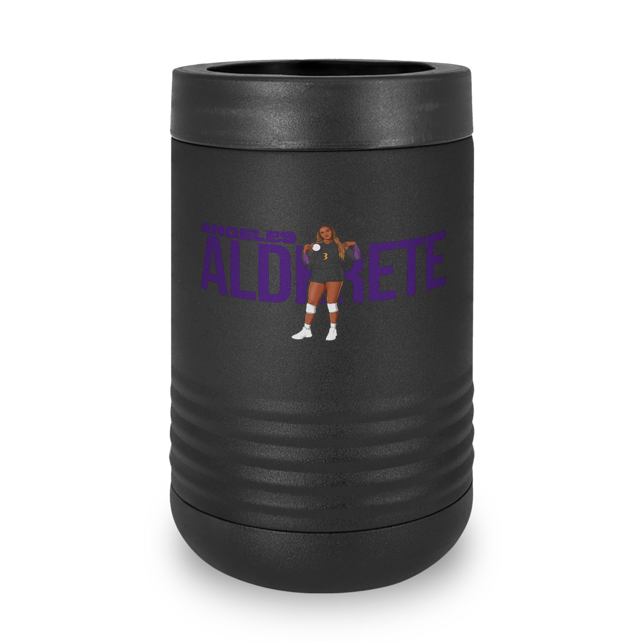 Stainless Can Cooler — character_player_name in Black
