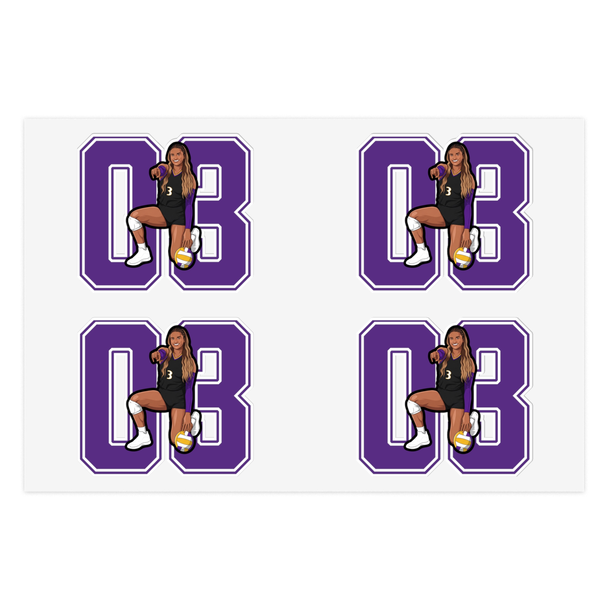 Sticker Sheet — character_number in Classic