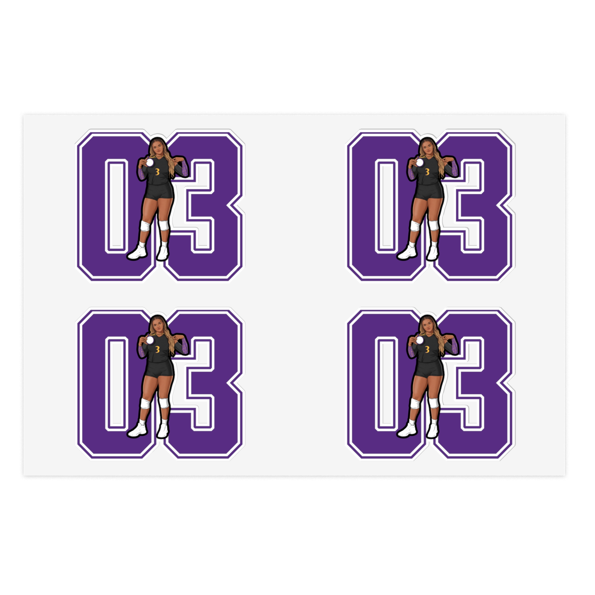 Sticker Sheet — character_number in Classic