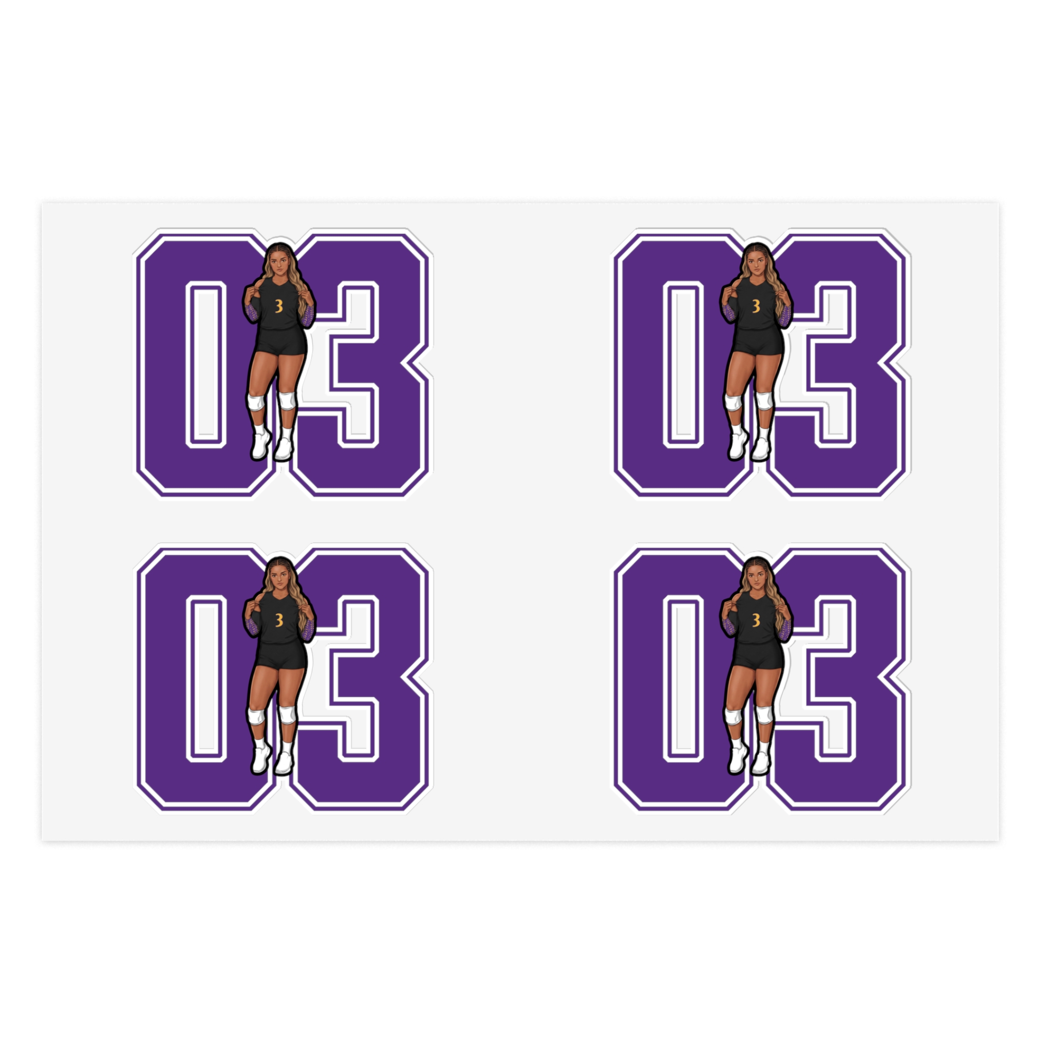 Sticker Sheet — character_number in Classic