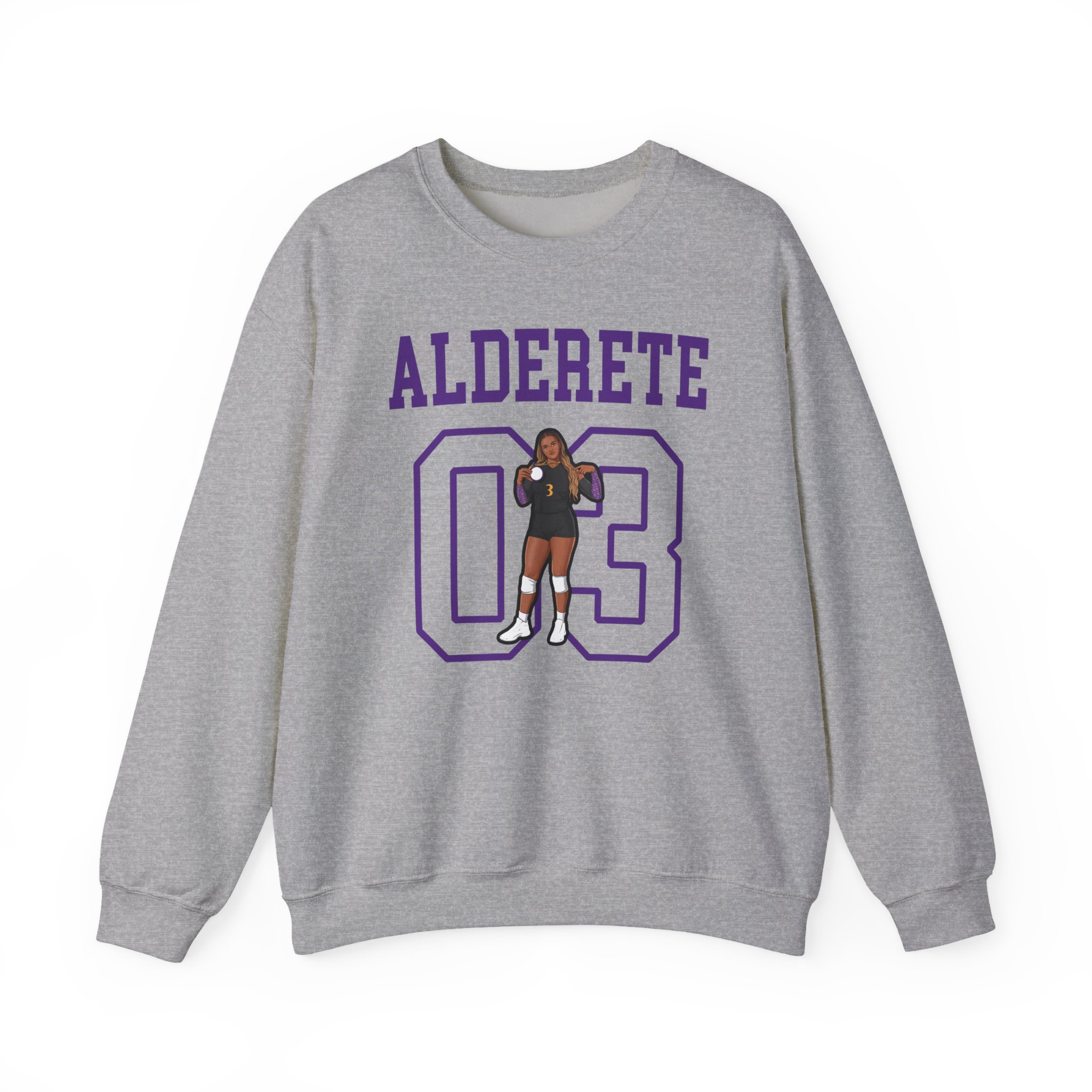 Crewneck Sweatshirt — character_shirsey in Grey