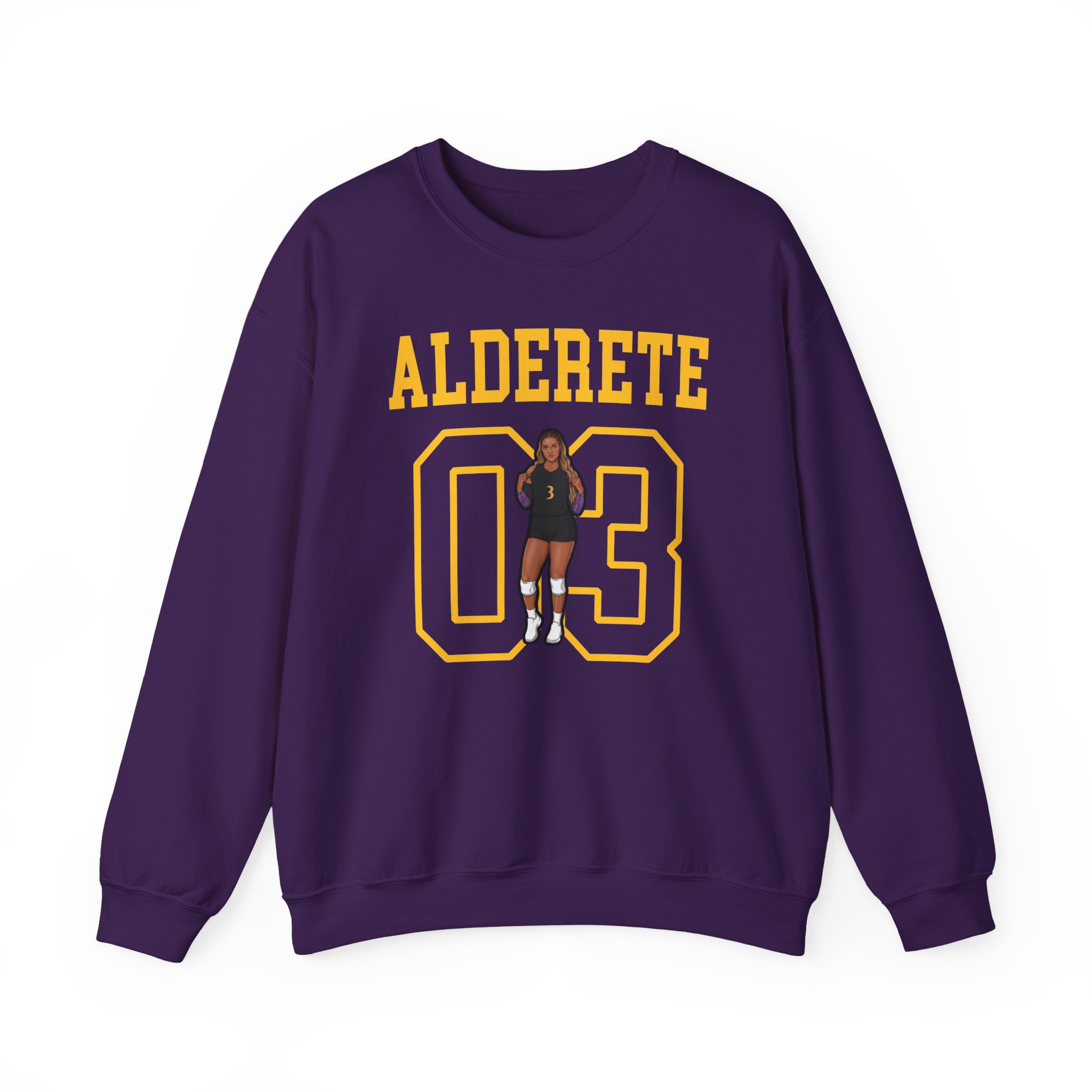 Crewneck Sweatshirt — character_shirsey in Purple