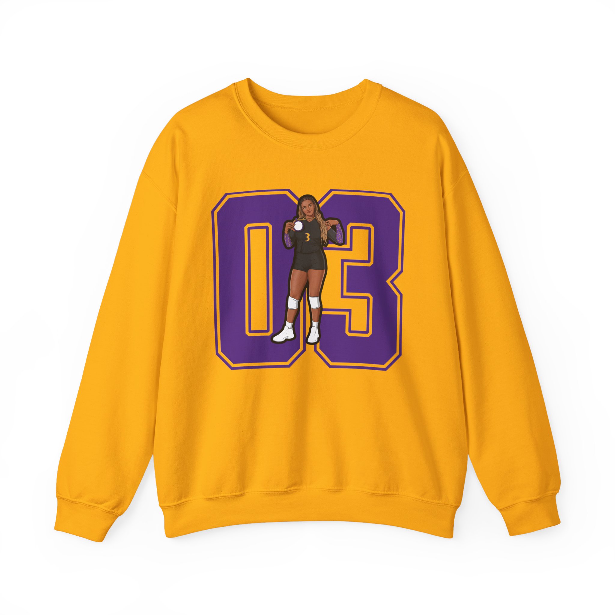 Crewneck Sweatshirt — character_number in Gold