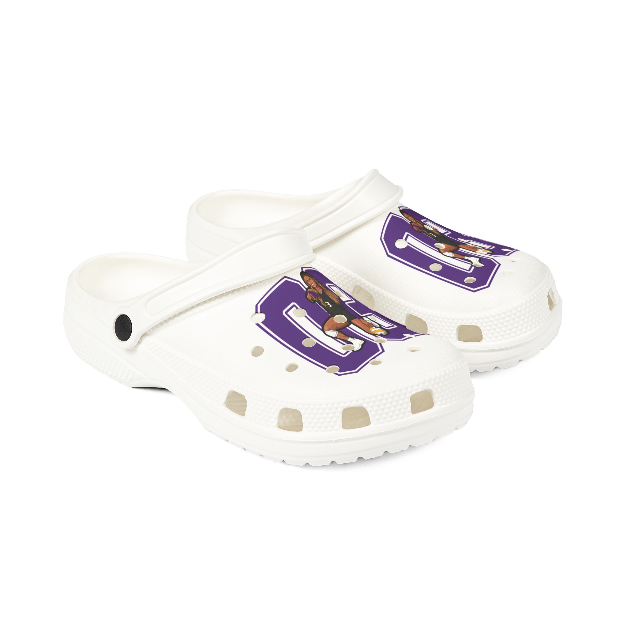 Rubber Clogs — character_number in White