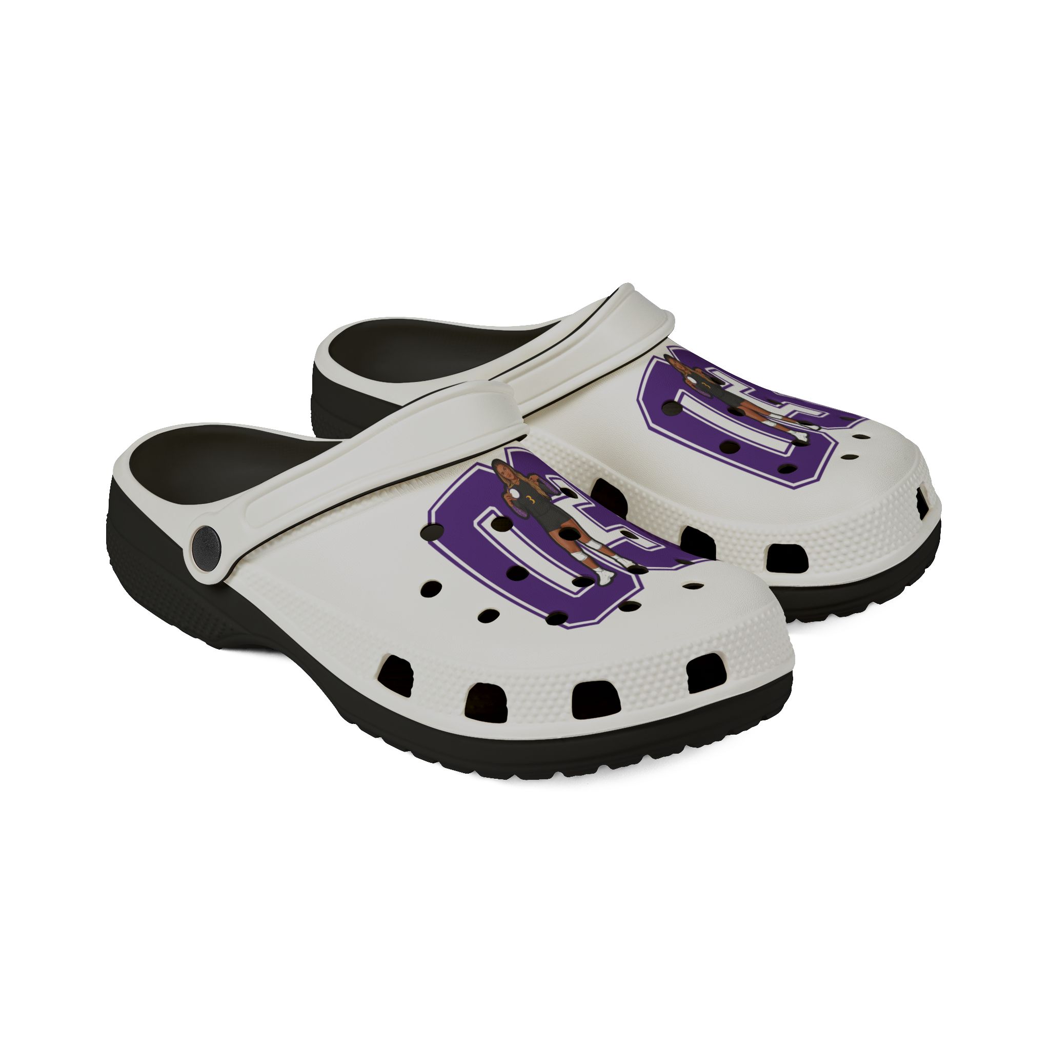 Rubber Clogs — character_number in Black