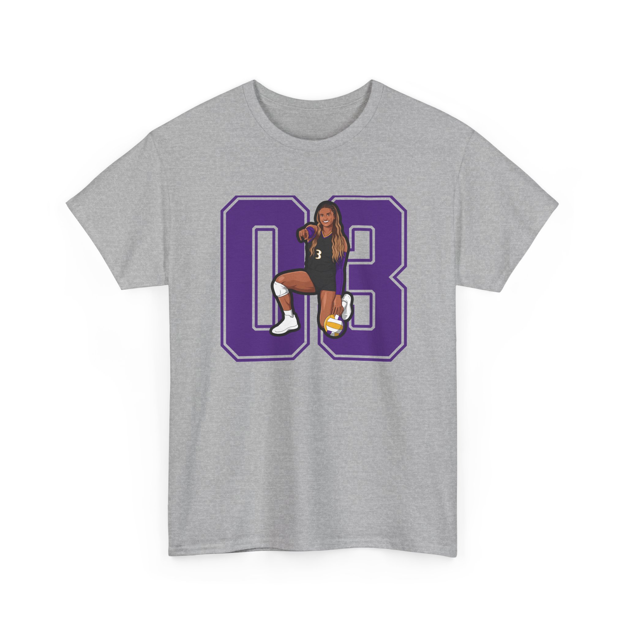 Tee — character_number in Grey