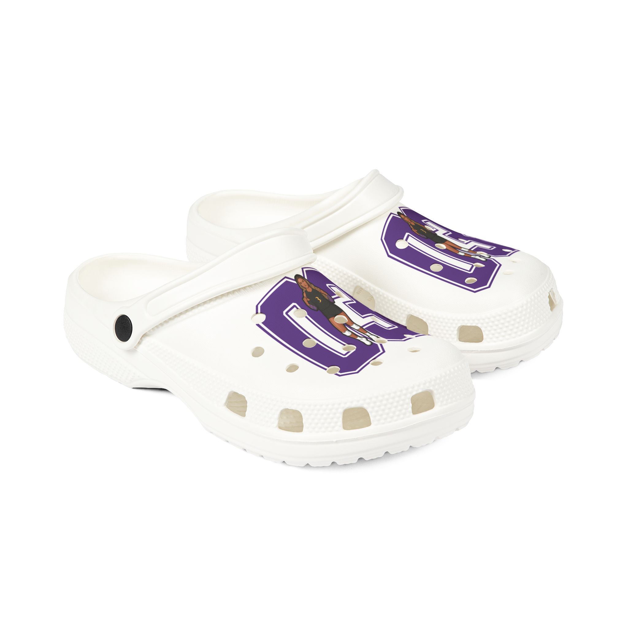 Rubber Clogs — character_number in White