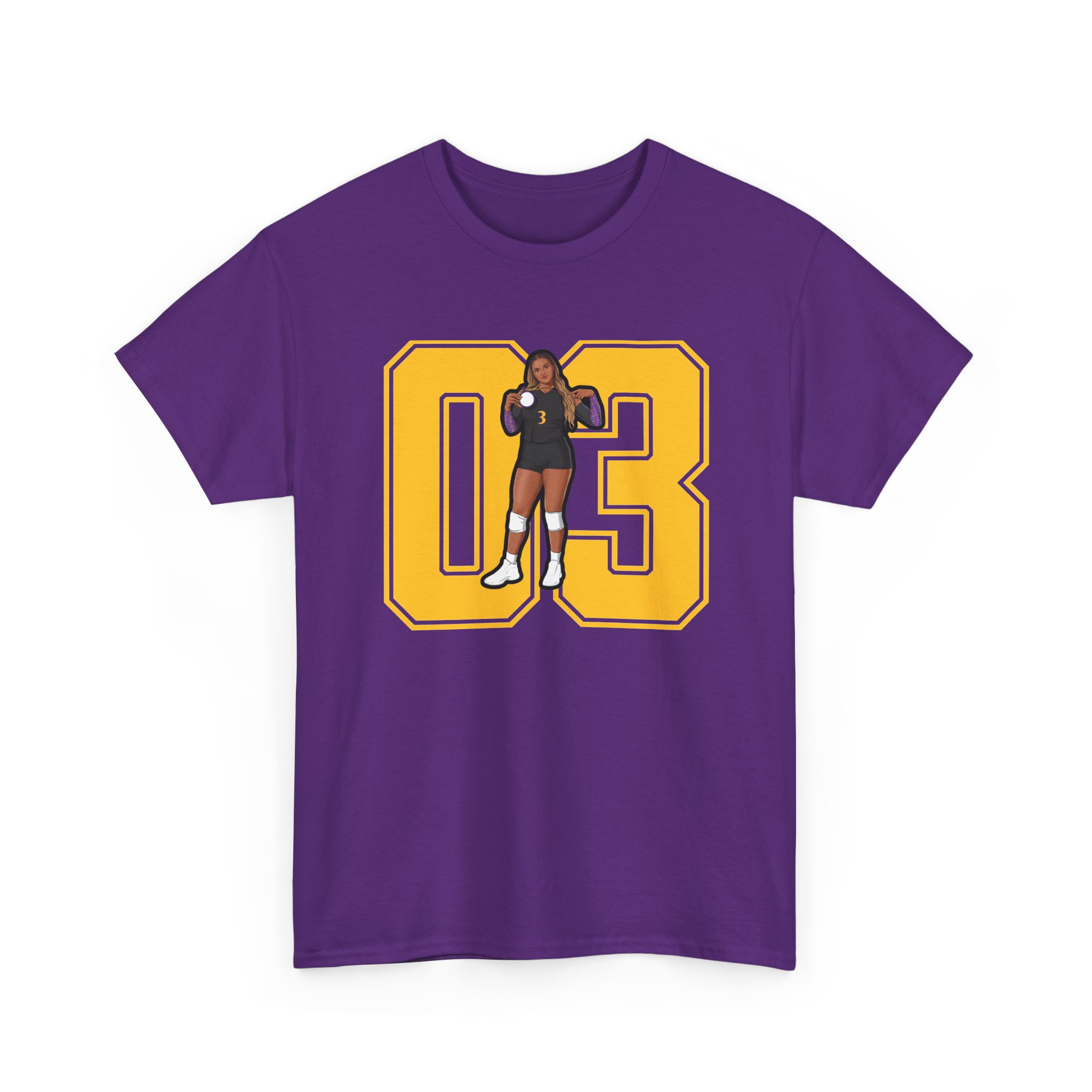 Tee — character_number in Purple