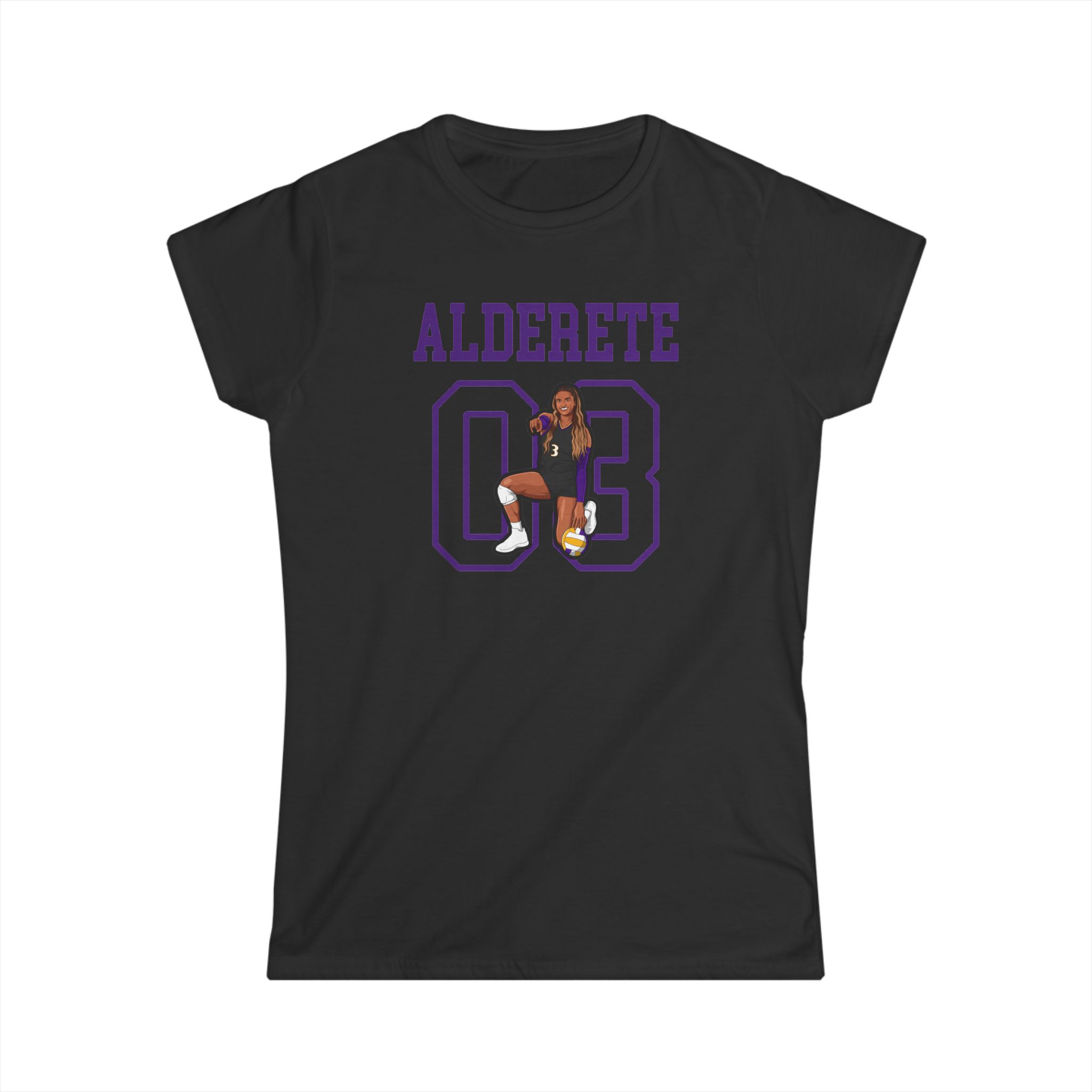 Women's Softstyle Tee — character_shirsey in Black