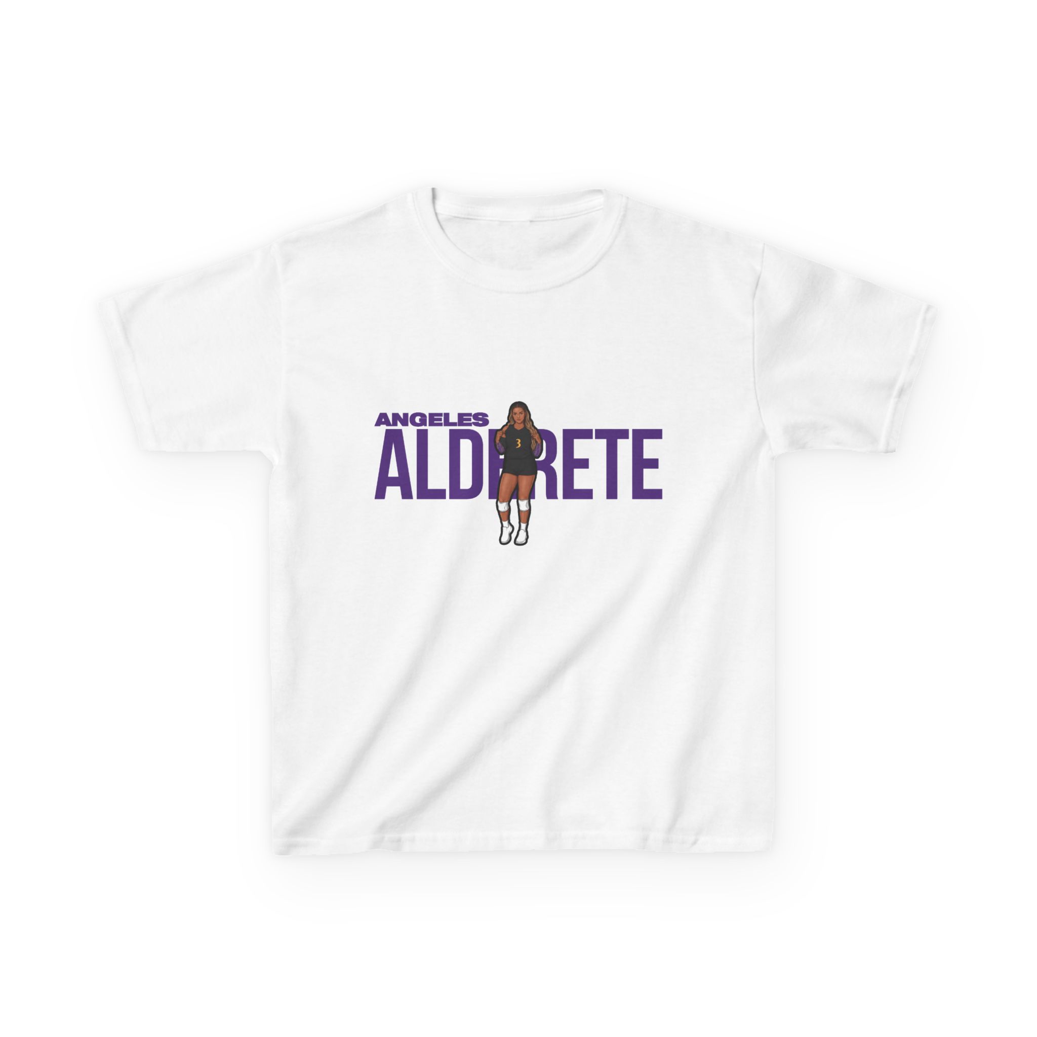 Youth Tee — character_player_name in White