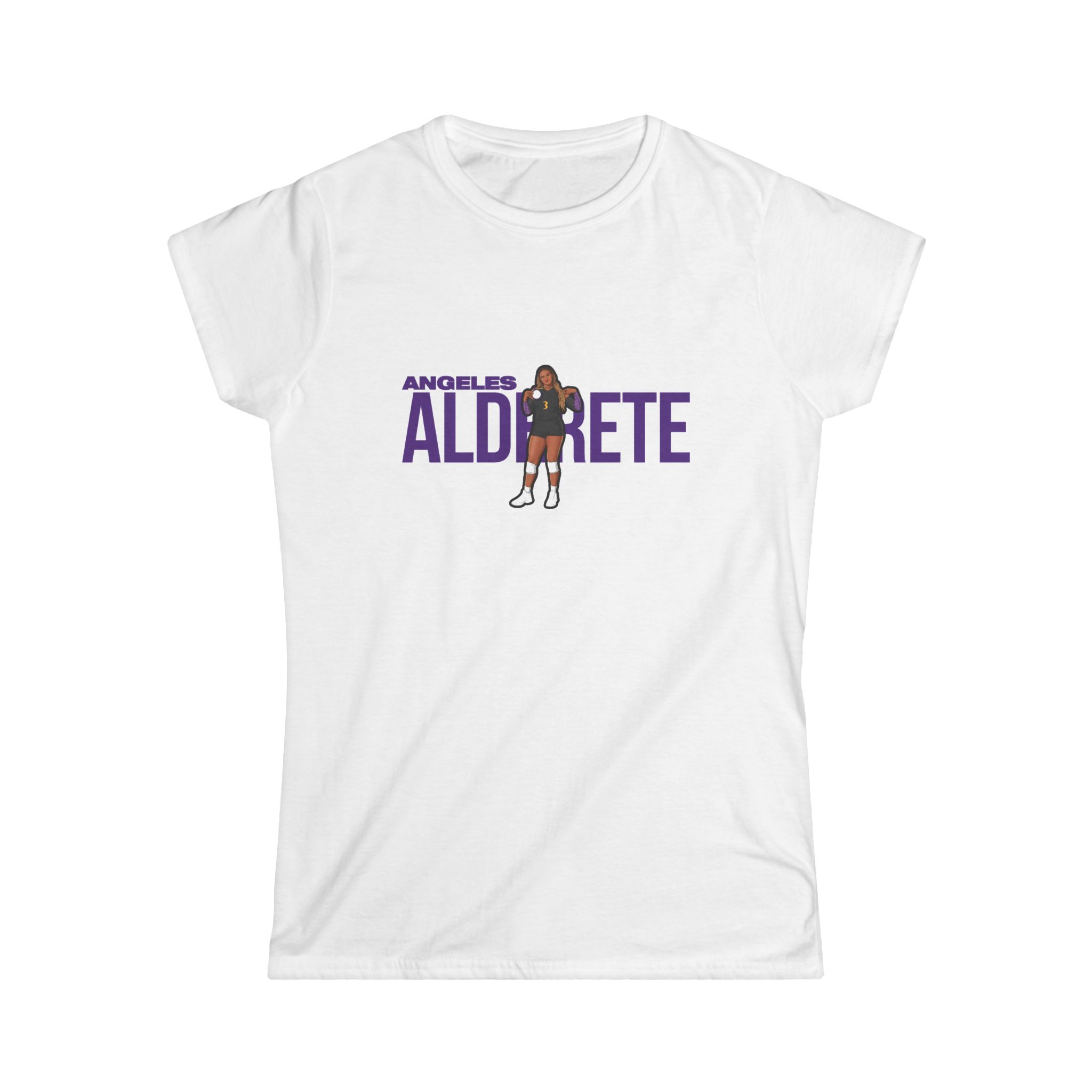 Women's Softstyle Tee — character_player_name in White
