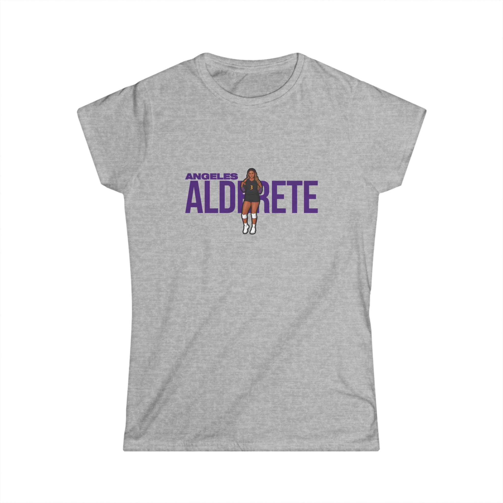 Women's Softstyle Tee — character_player_name in Grey