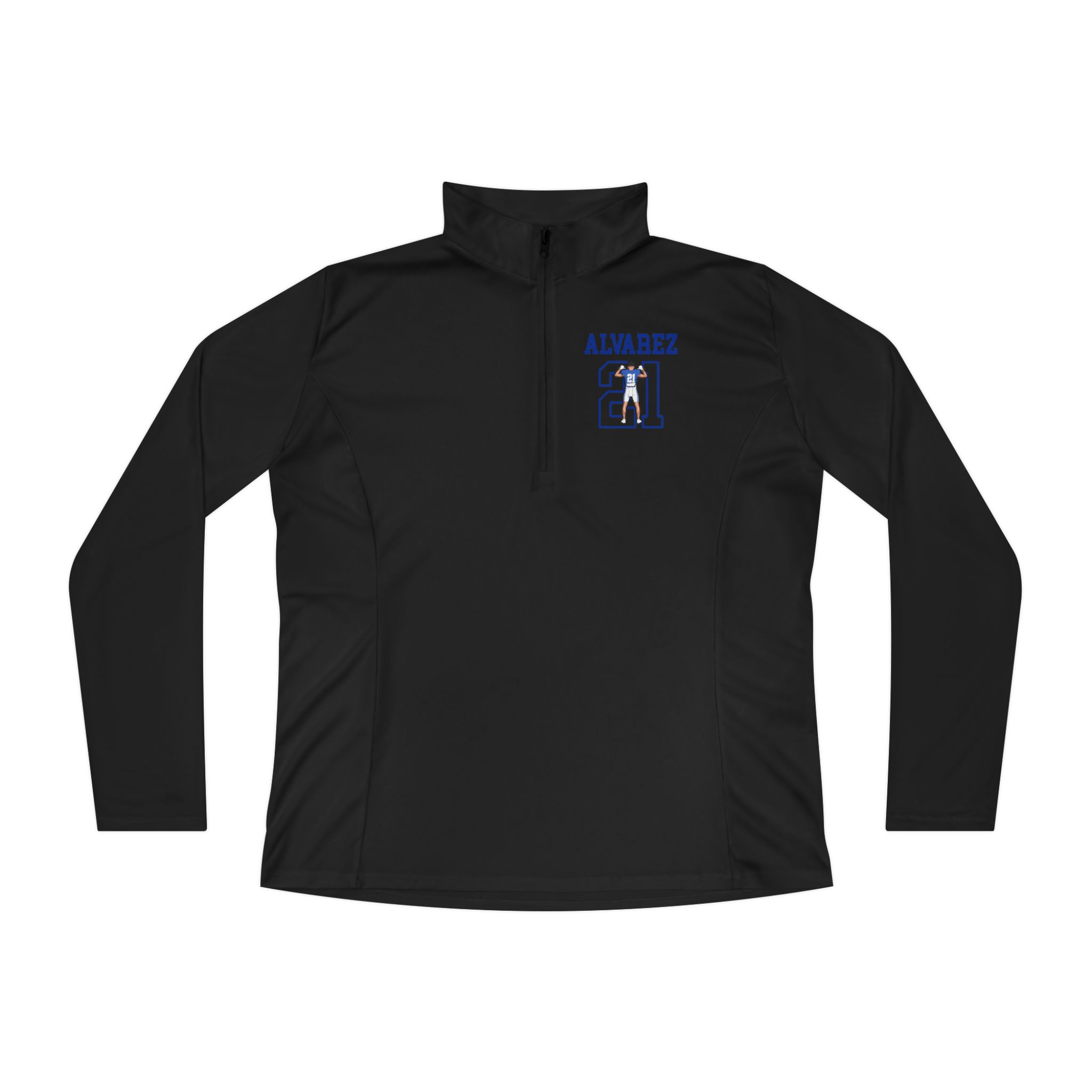 Women's Q-Zip Pullover — character_shirsey in Black