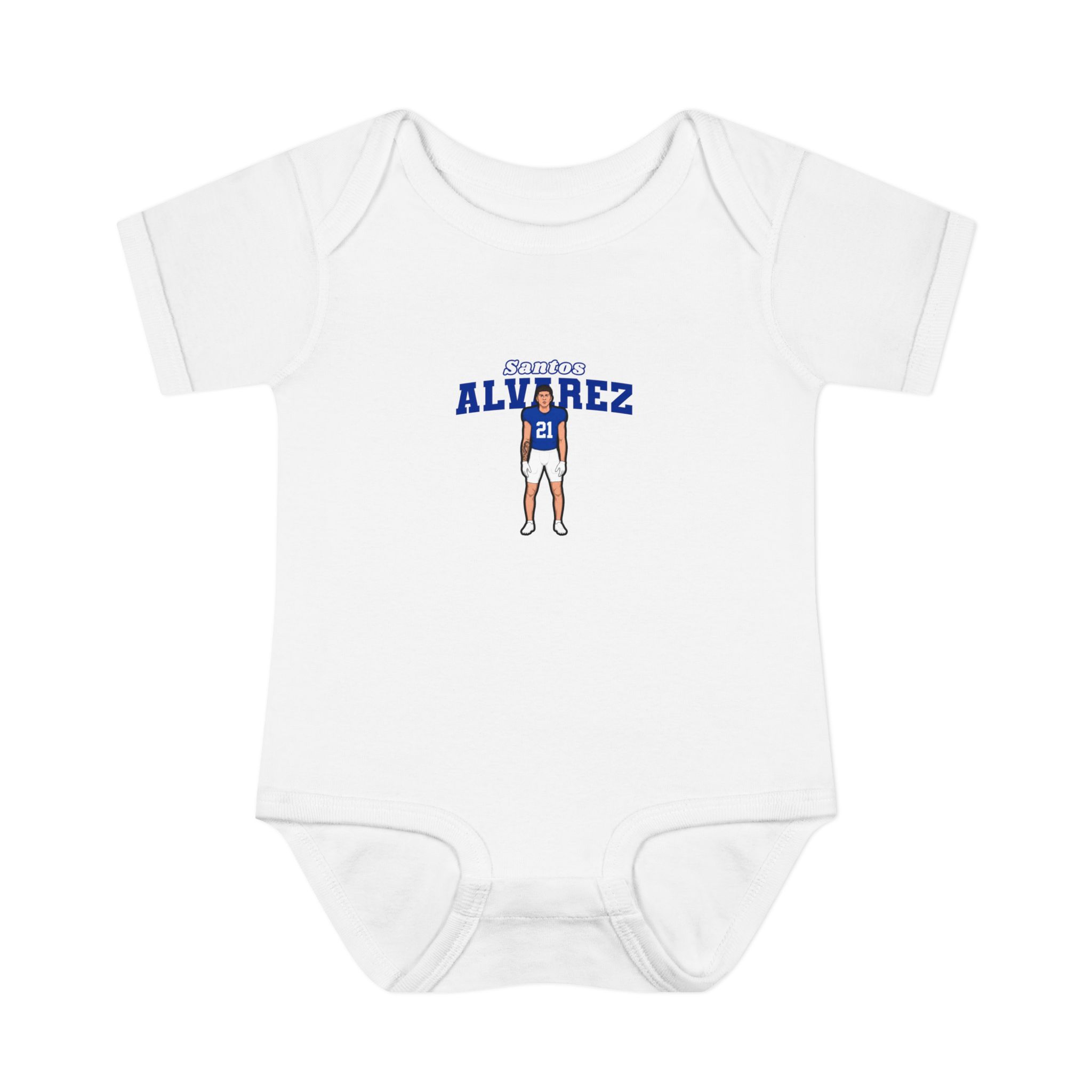 Baby Onesie — character_name_arch in White