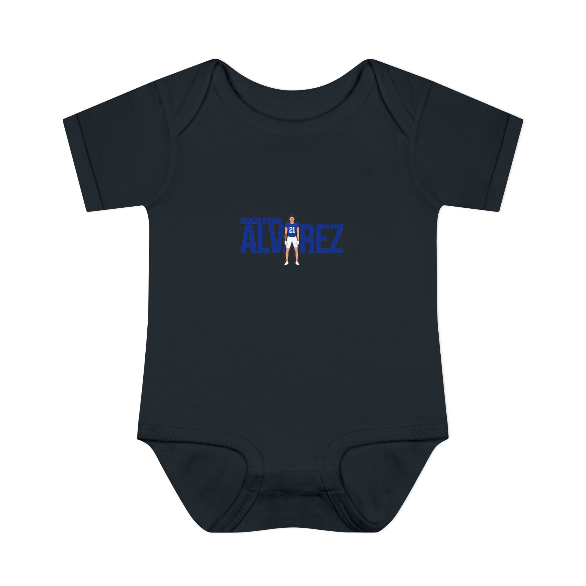 Baby Onesie — character_player_name in Black