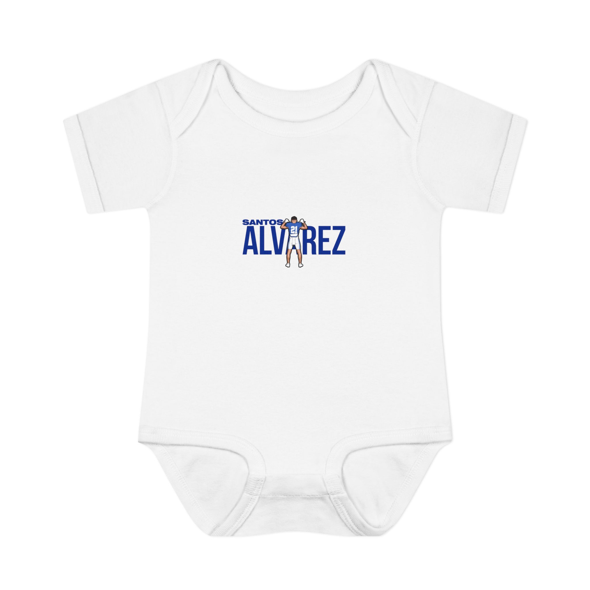 Baby Onesie — character_player_name in White